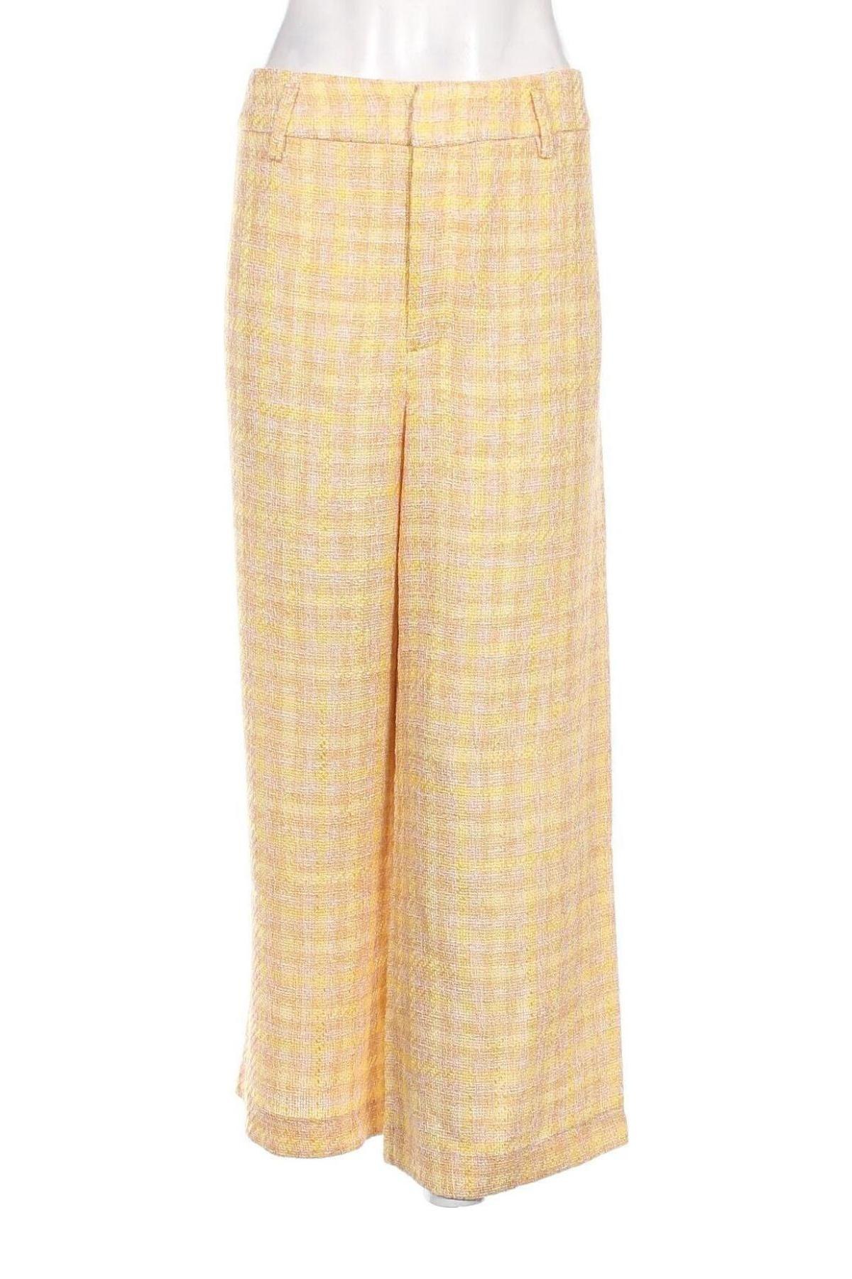 Дамски панталон Zara, Размер L, Цвят Жълт, Цена 21,95 лв.