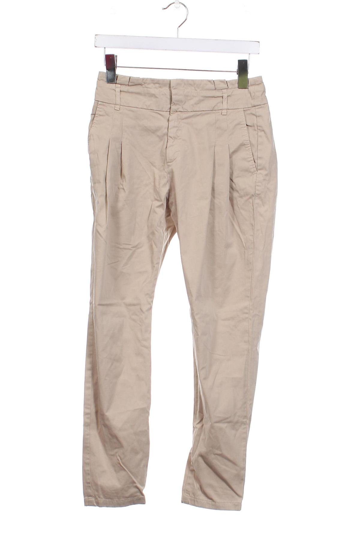 Дамски панталон Zara, Размер XS, Цвят Бежов, Цена 16,20 лв.