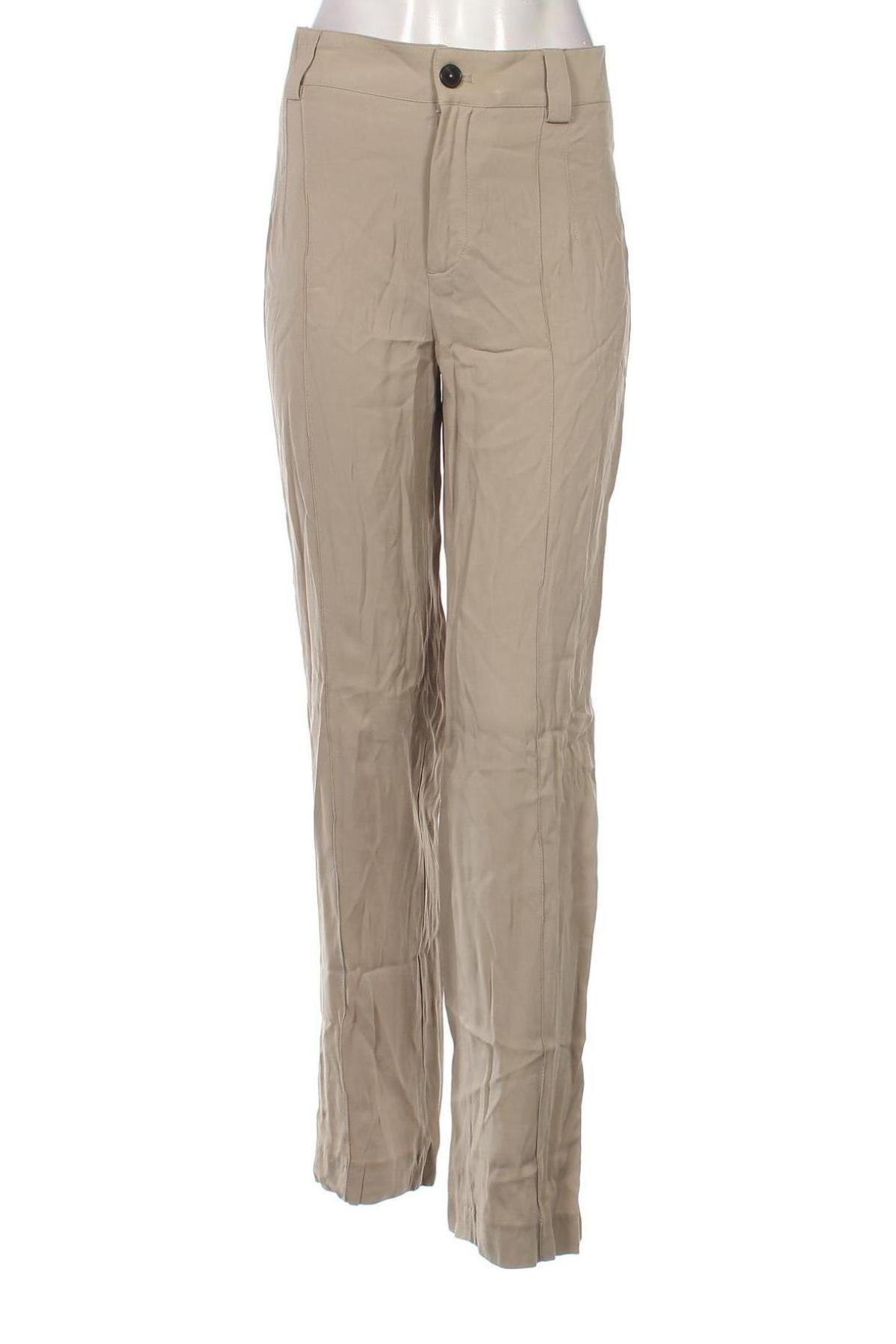 Дамски панталон Zara, Размер S, Цвят Бежов, Цена 43,36 лв.