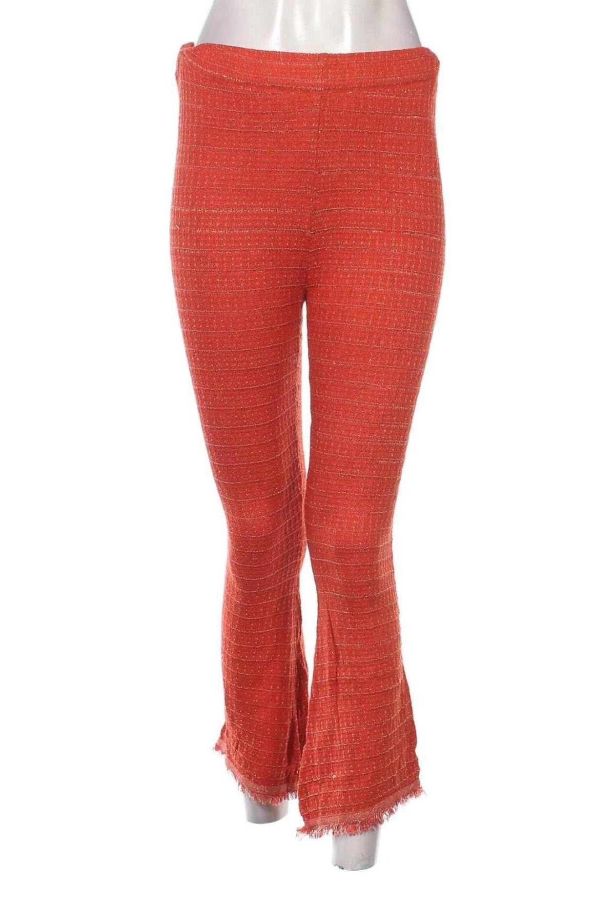 Pantaloni de femei Zara, Mărime S, Culoare Portocaliu, Preț 31,09 Lei