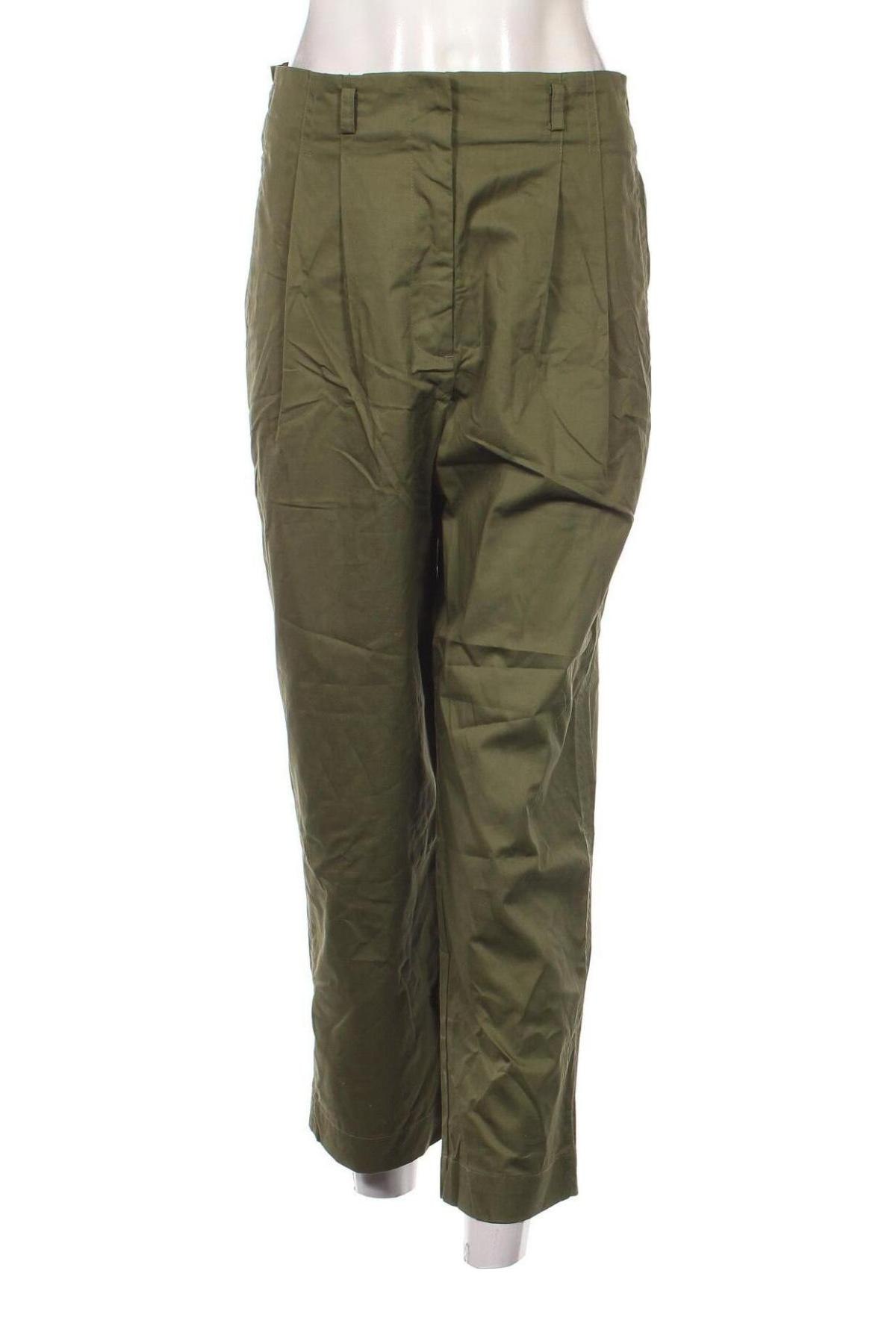 Pantaloni de femei Zara, Mărime S, Culoare Verde, Preț 88,82 Lei