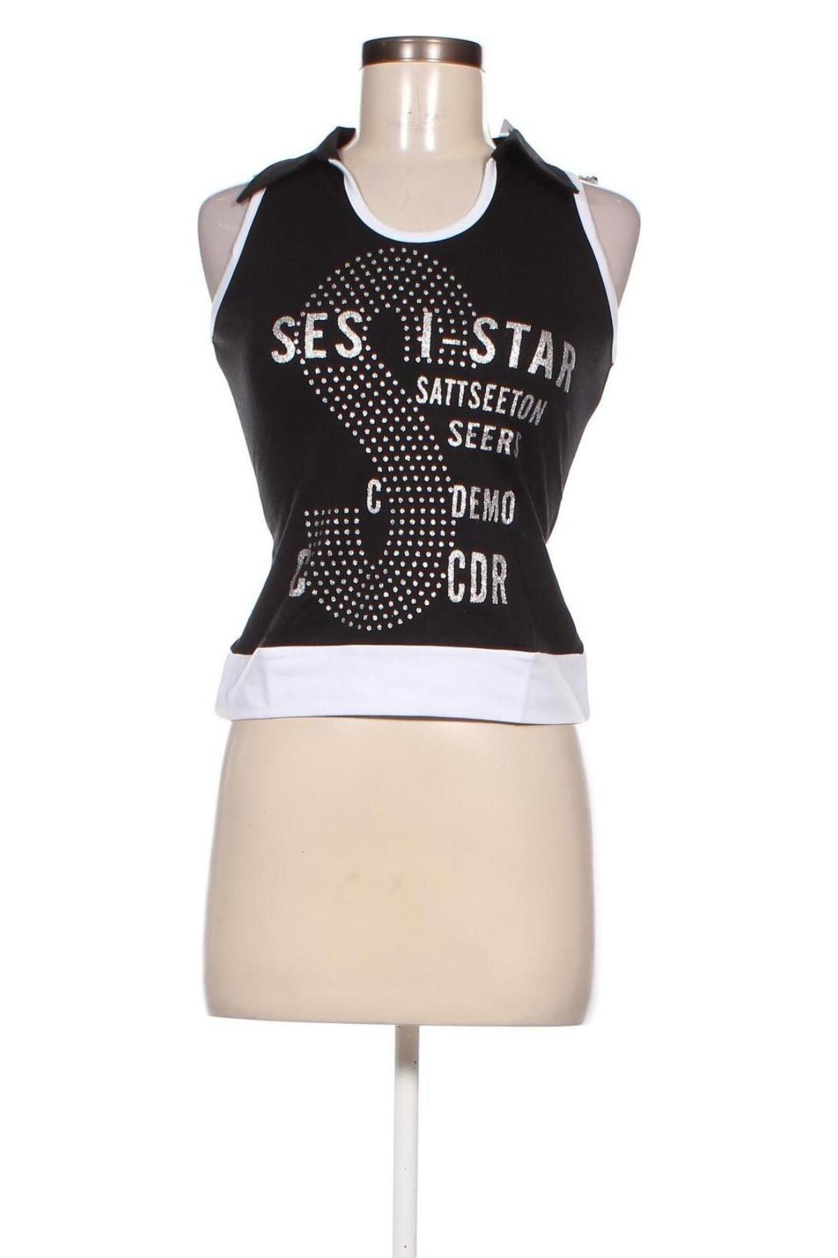 Γυναικείο αμάνικο μπλουζάκι, Μέγεθος S, Χρώμα Μαύρο, Τιμή 3,57 €