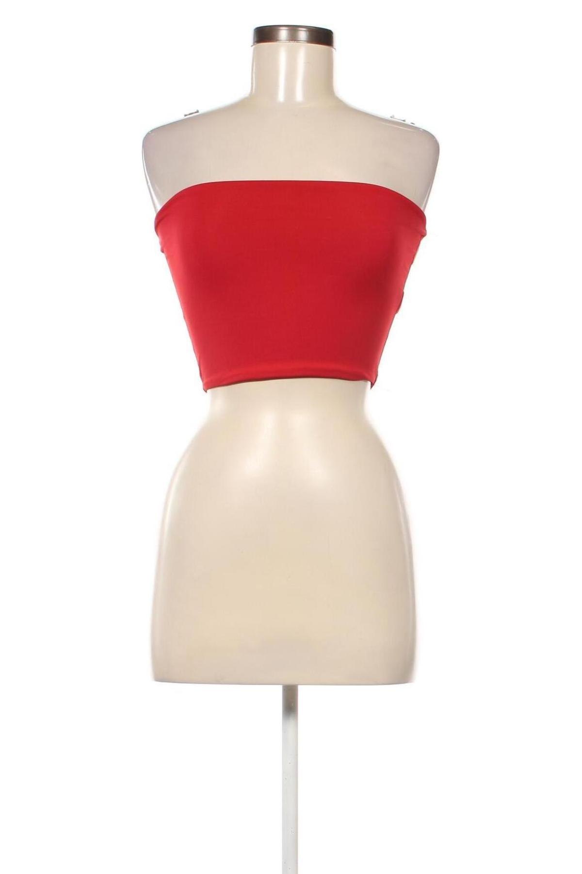 Γυναικείο αμάνικο μπλουζάκι Bershka, Μέγεθος M, Χρώμα Κόκκινο, Τιμή 4,10 €