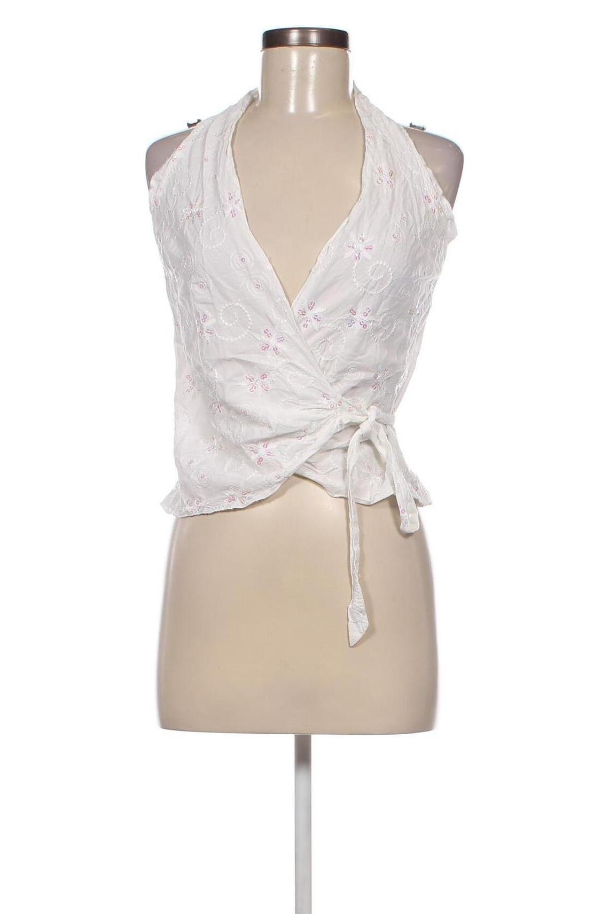 Γυναικείο αμάνικο μπλουζάκι Miss Simbolo, Μέγεθος S, Χρώμα Λευκό, Τιμή 4,70 €