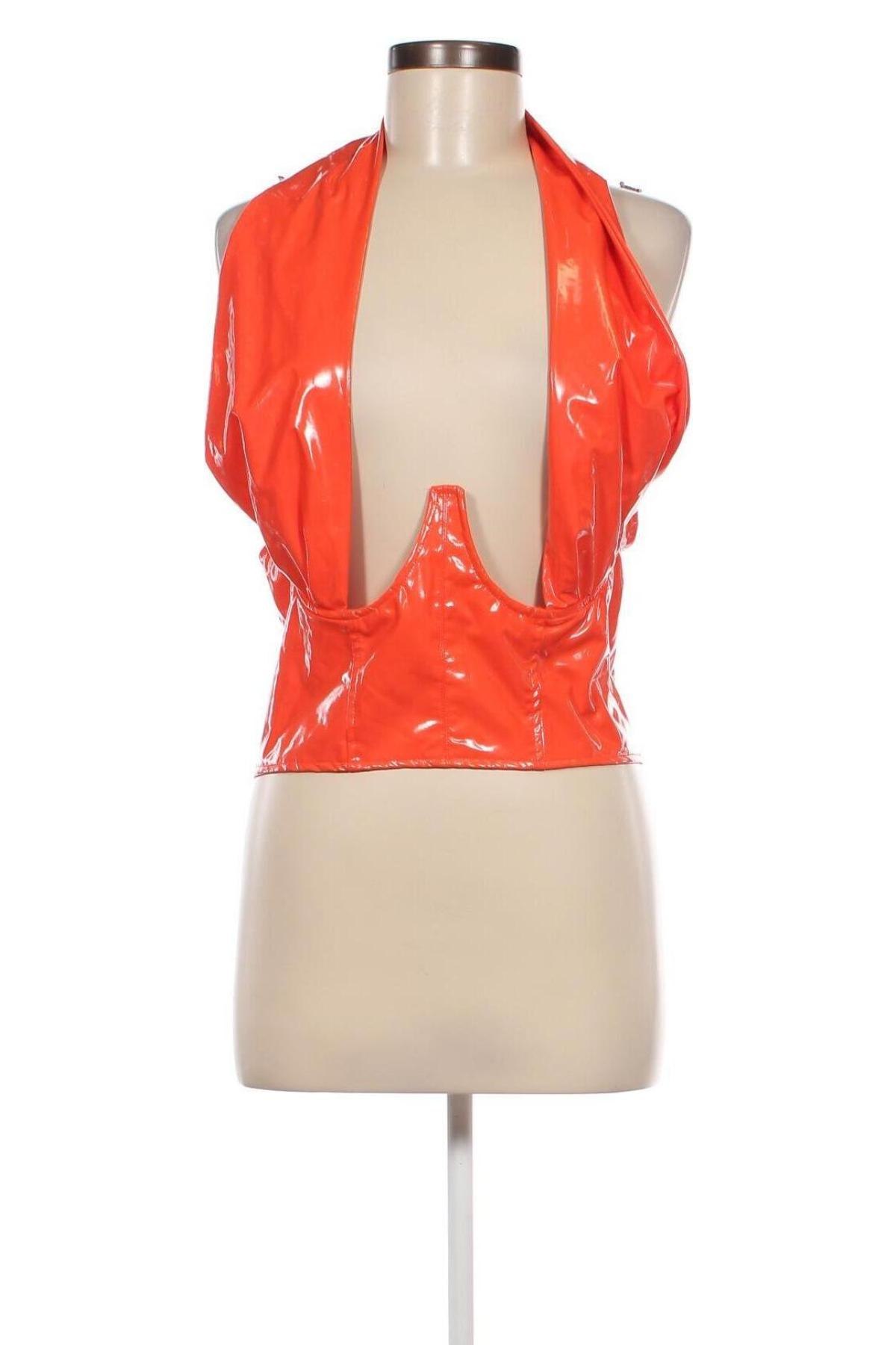 Γυναικείο αμάνικο μπλουζάκι Pretty Little Thing, Μέγεθος XL, Χρώμα Πορτοκαλί, Τιμή 3,38 €
