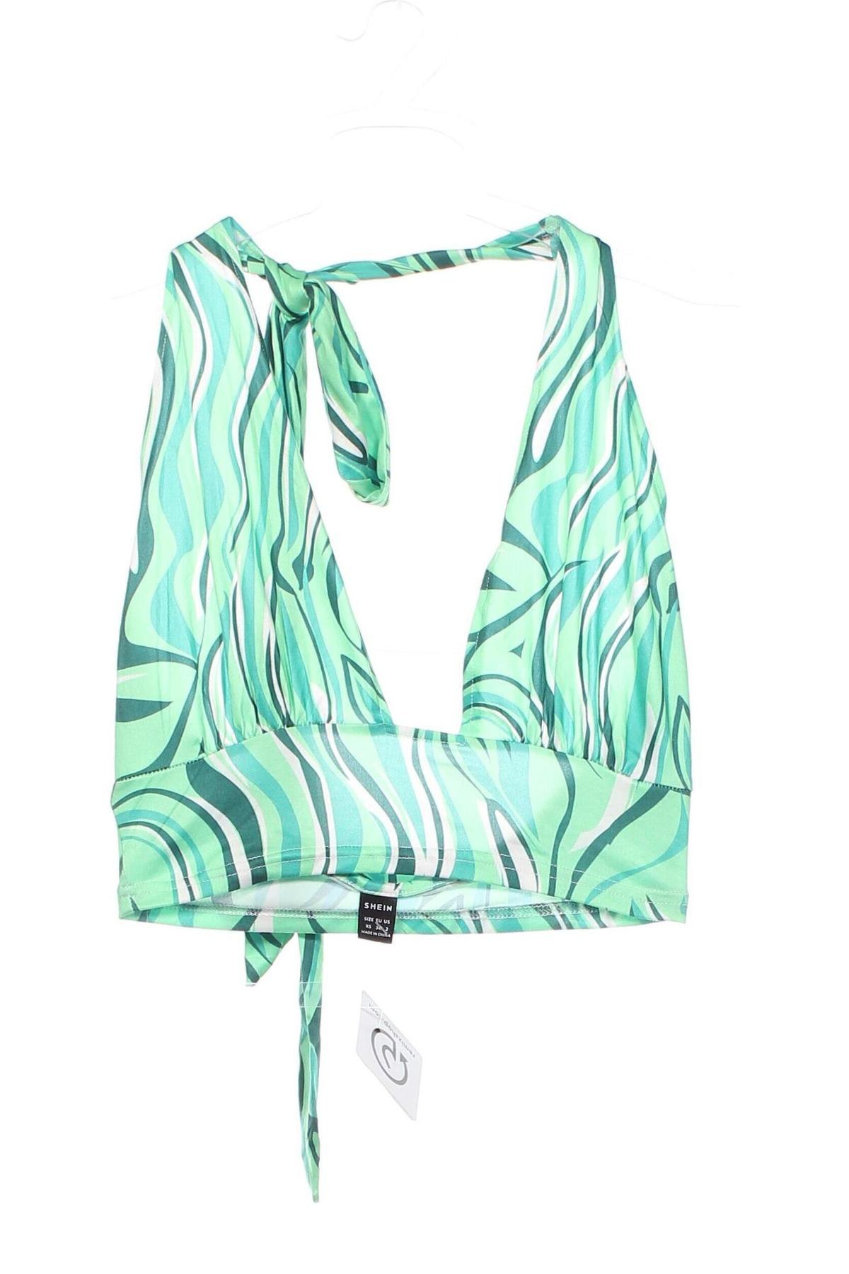 Γυναικείο αμάνικο μπλουζάκι SHEIN, Μέγεθος XS, Χρώμα Πράσινο, Τιμή 6,65 €