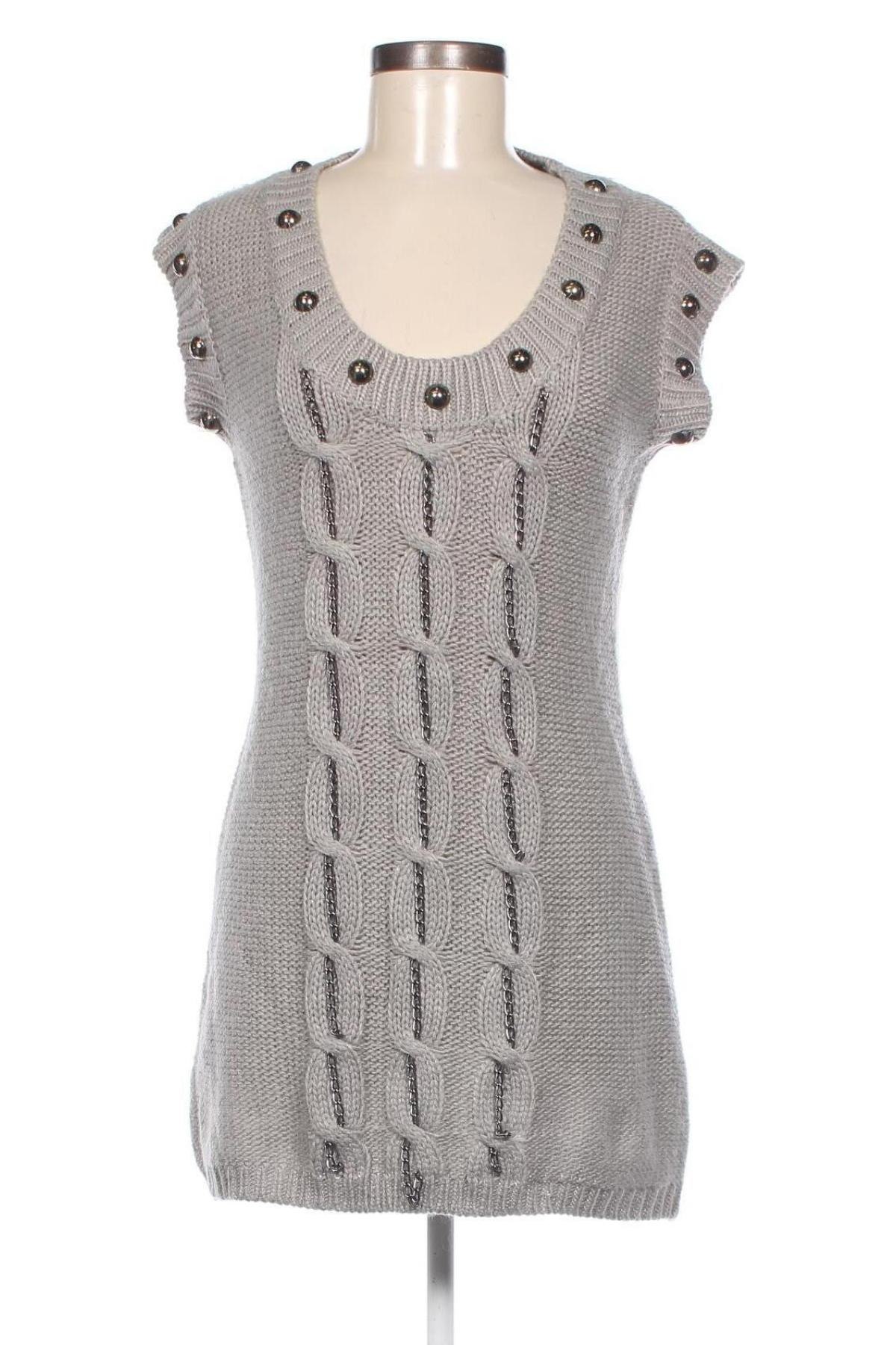 Дамски пуловер Fashion Elle, Размер M, Цвят Сив, Цена 12,47 лв.