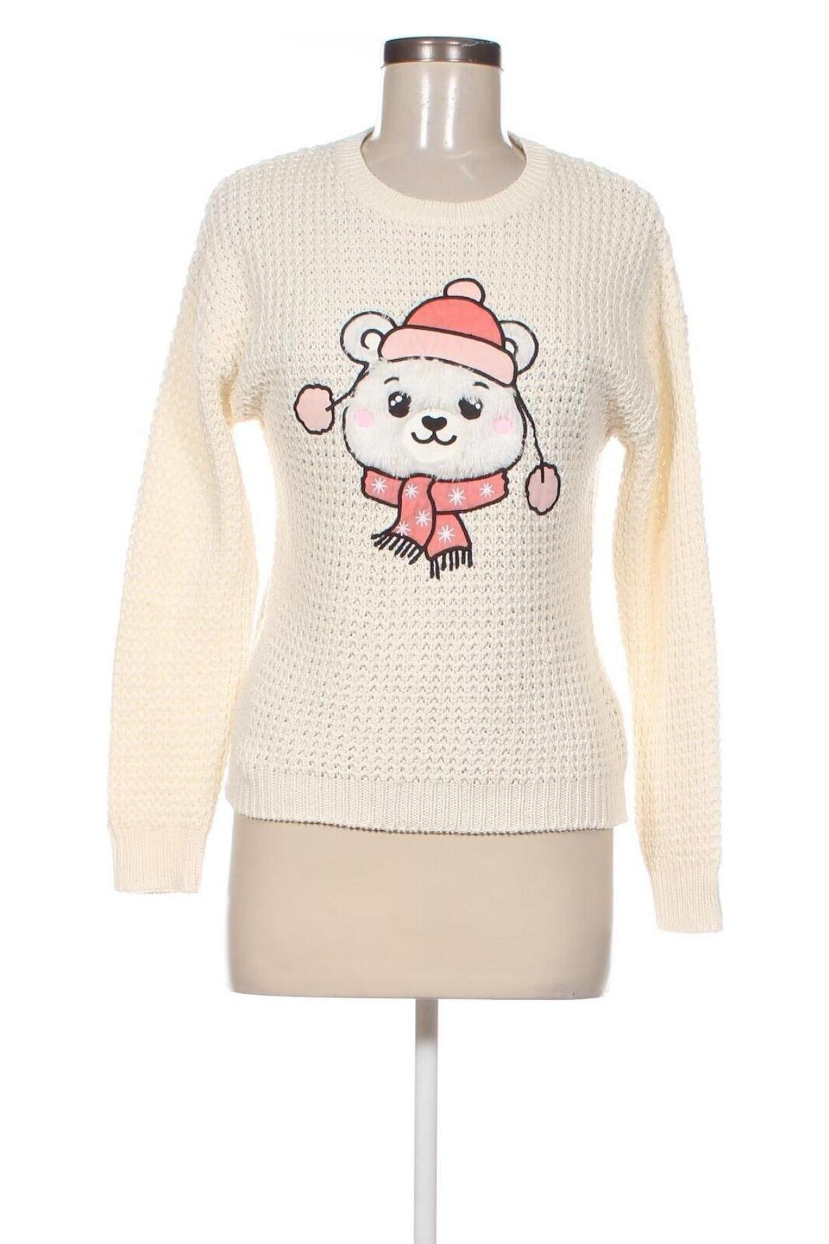 Γυναικείο πουλόβερ Fb Sister, Μέγεθος S, Χρώμα Εκρού, Τιμή 10,20 €