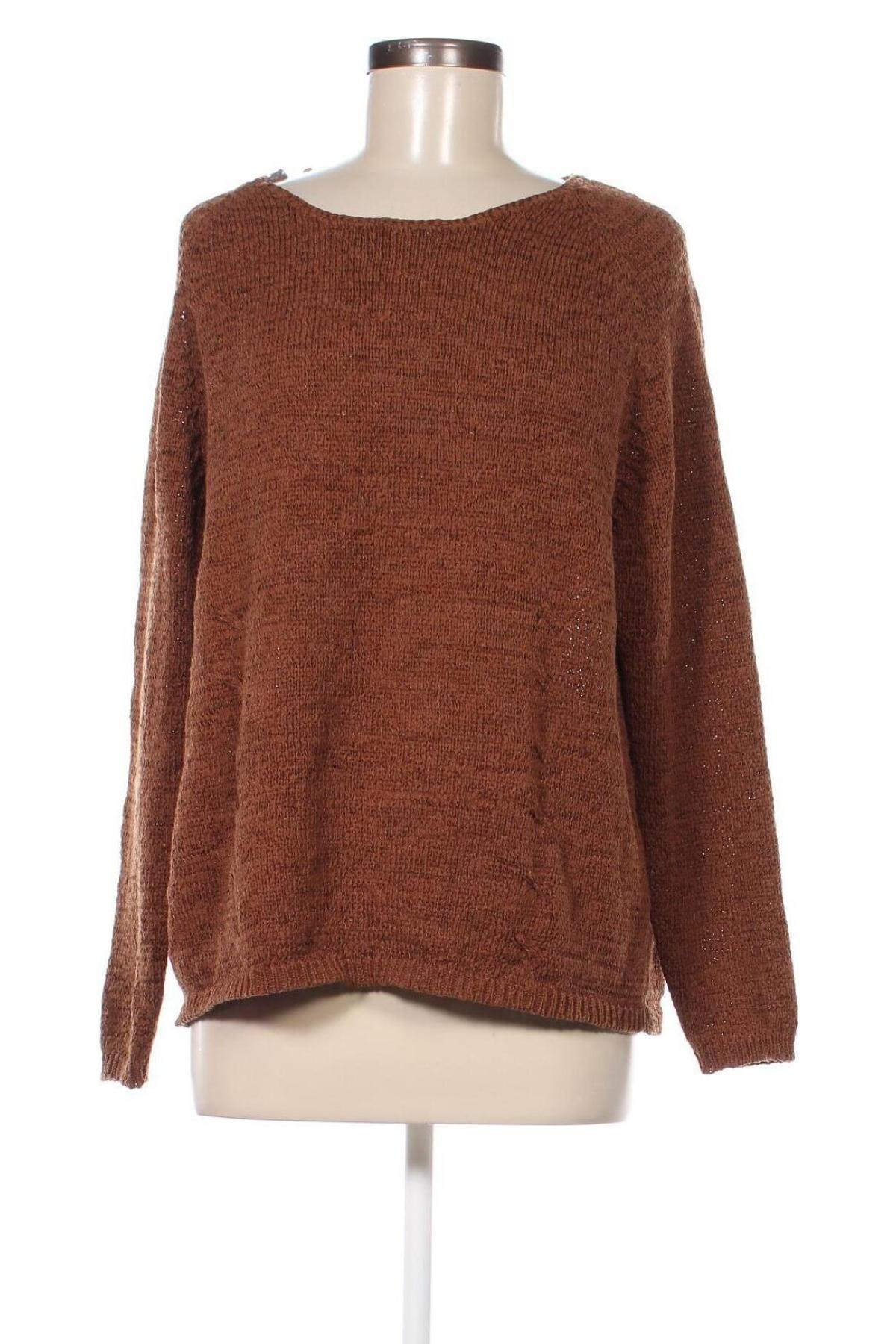 Дамски пуловер Gina Laura, Размер L, Цвят Кафяв, Цена 17,63 лв.