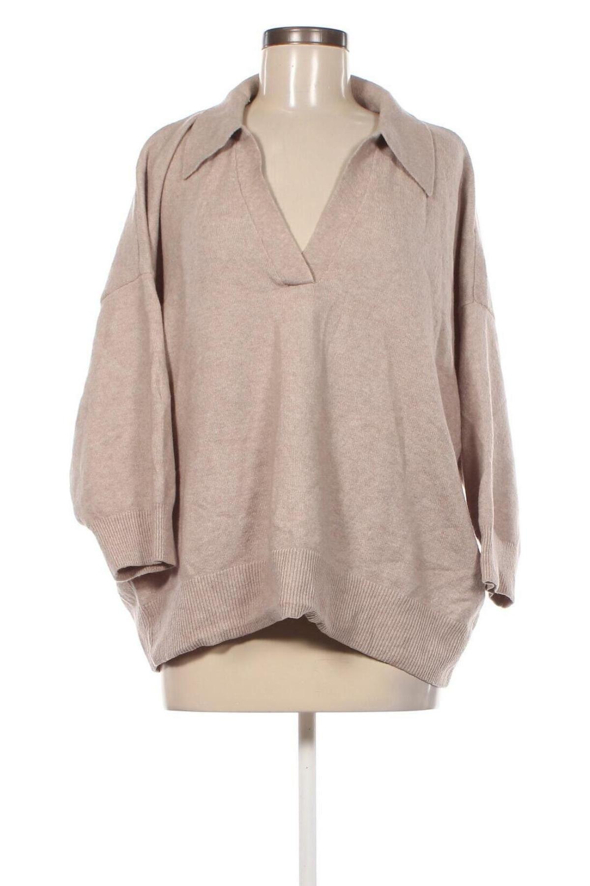 Damenpullover H&M, Größe L, Farbe Beige, Preis 8,68 €