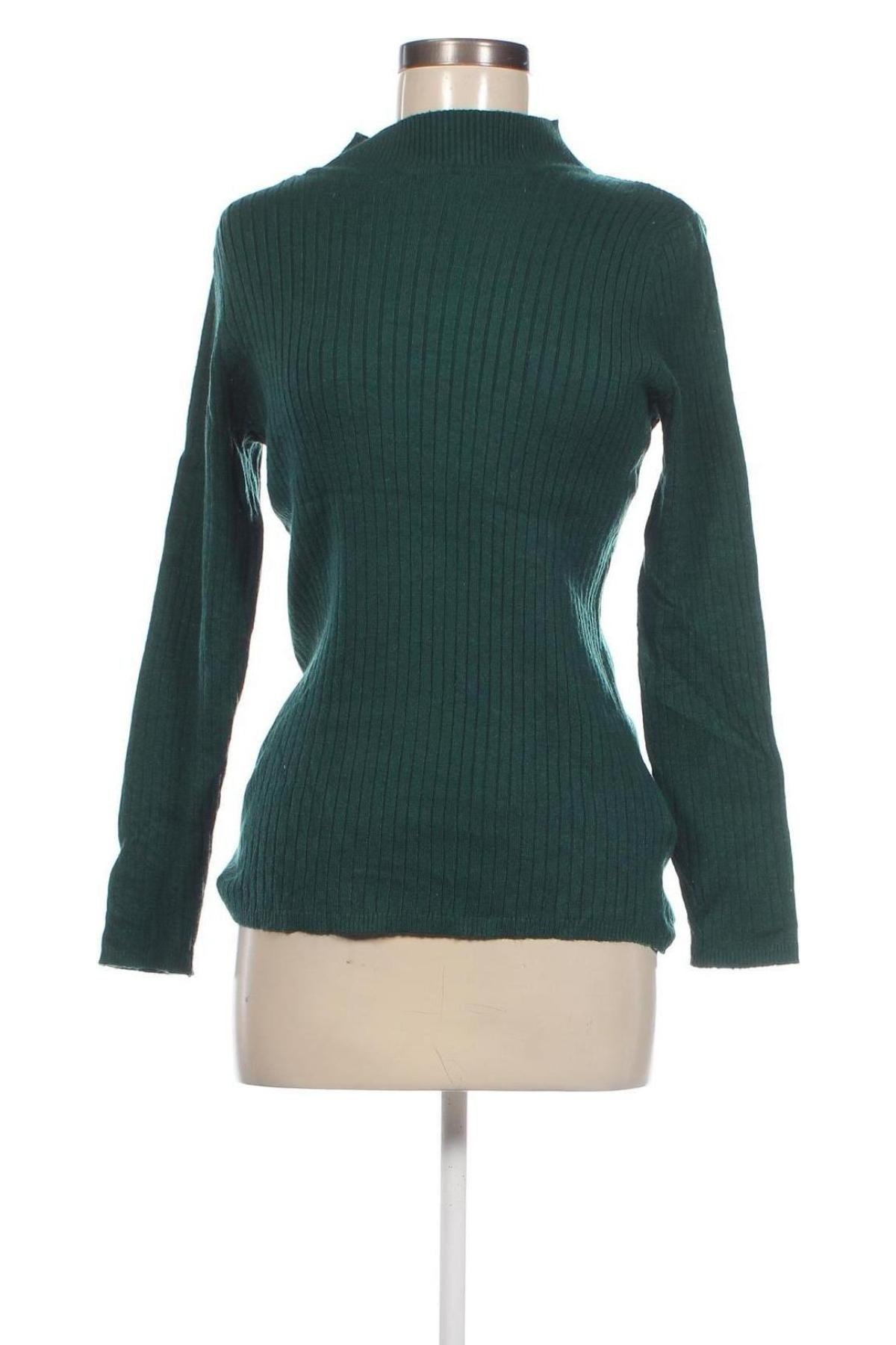 Дамски пуловер Jean Pascale, Размер L, Цвят Зелен, Цена 11,60 лв.