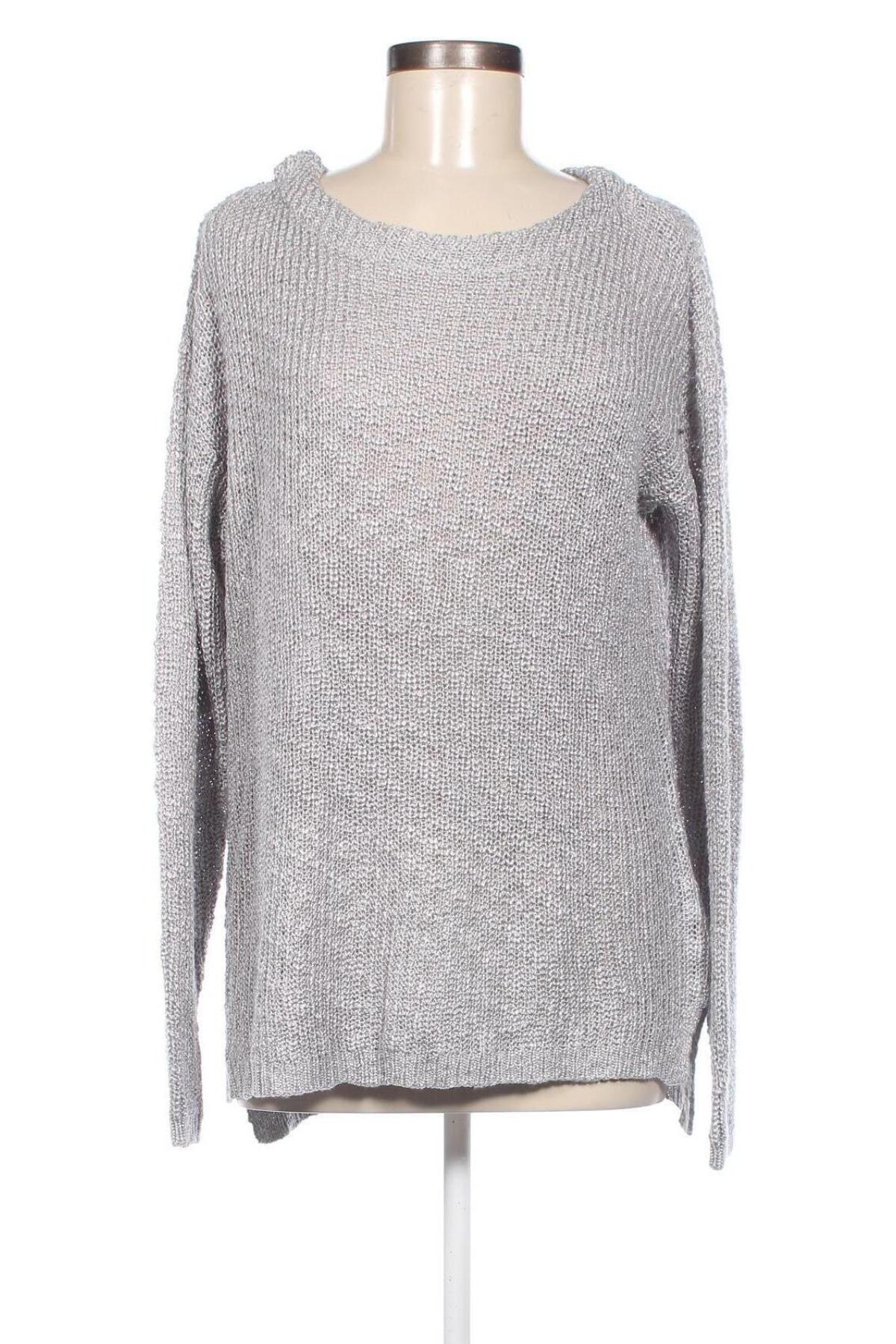 Дамски пуловер Jean Pascale, Размер L, Цвят Сребрист, Цена 11,60 лв.