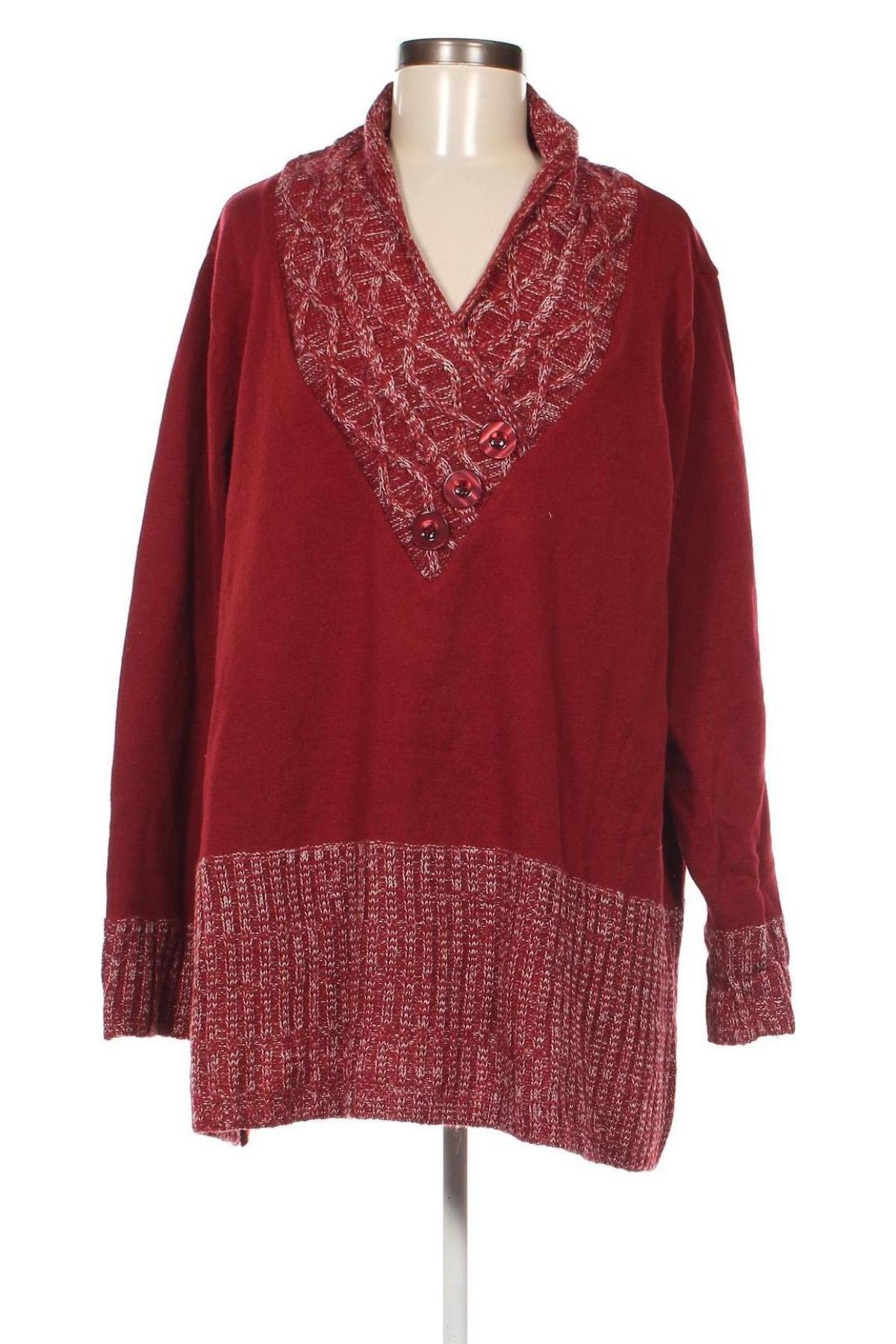Дамски пуловер Joe Browns, Размер 3XL, Цвят Червен, Цена 19,68 лв.