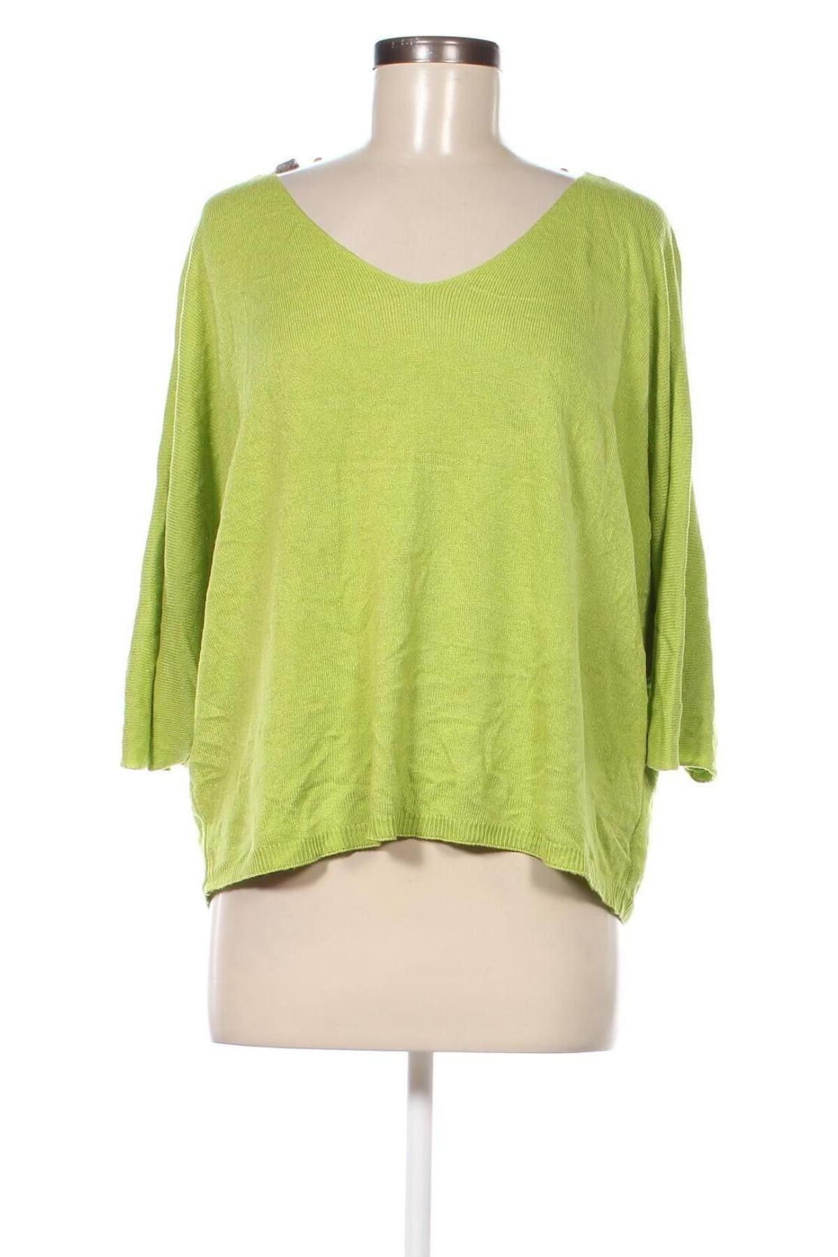 Дамски пуловер Made In Italy, Размер M, Цвят Зелен, Цена 12,47 лв.