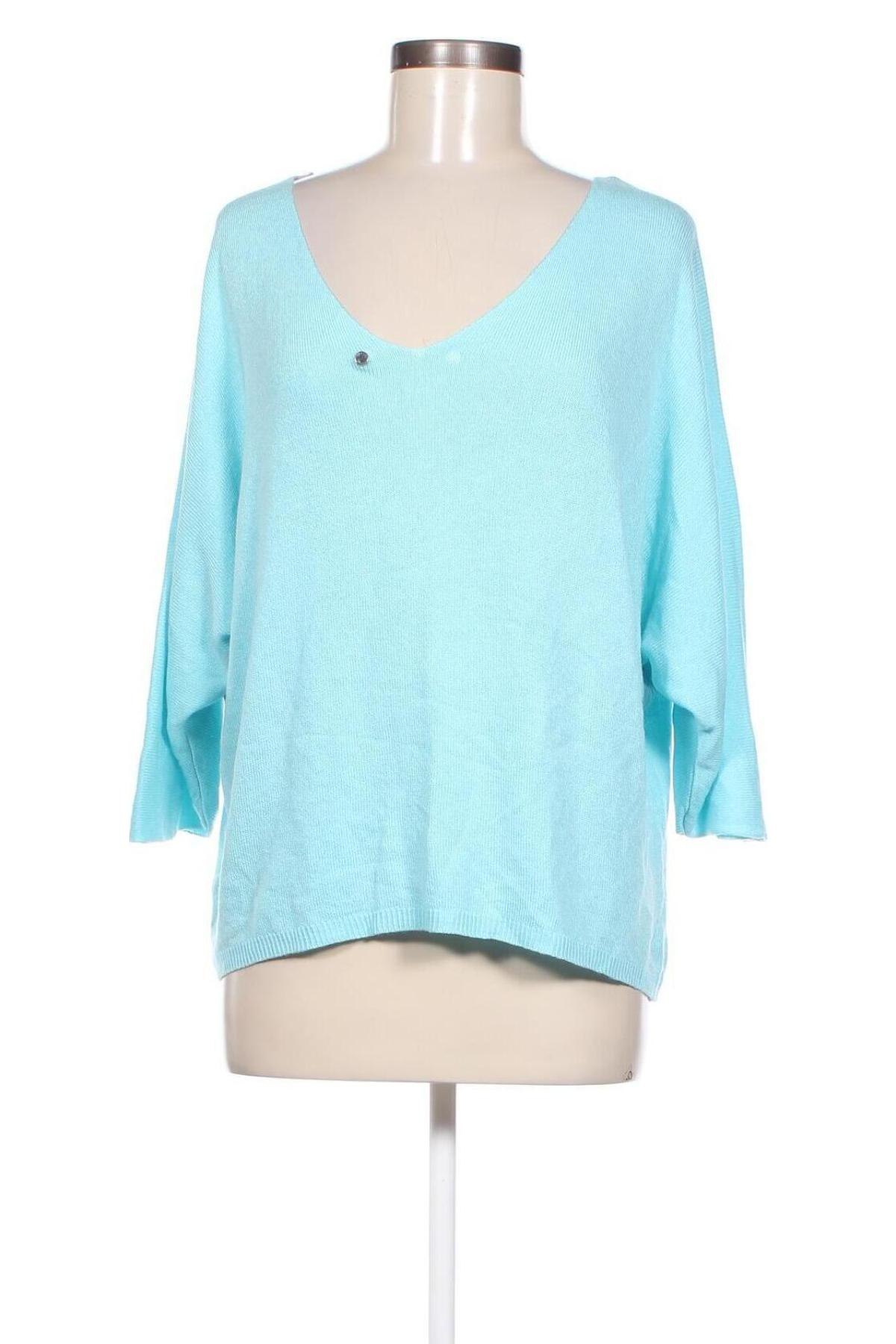 Γυναικείο πουλόβερ Made In Italy, Μέγεθος M, Χρώμα Μπλέ, Τιμή 3,59 €