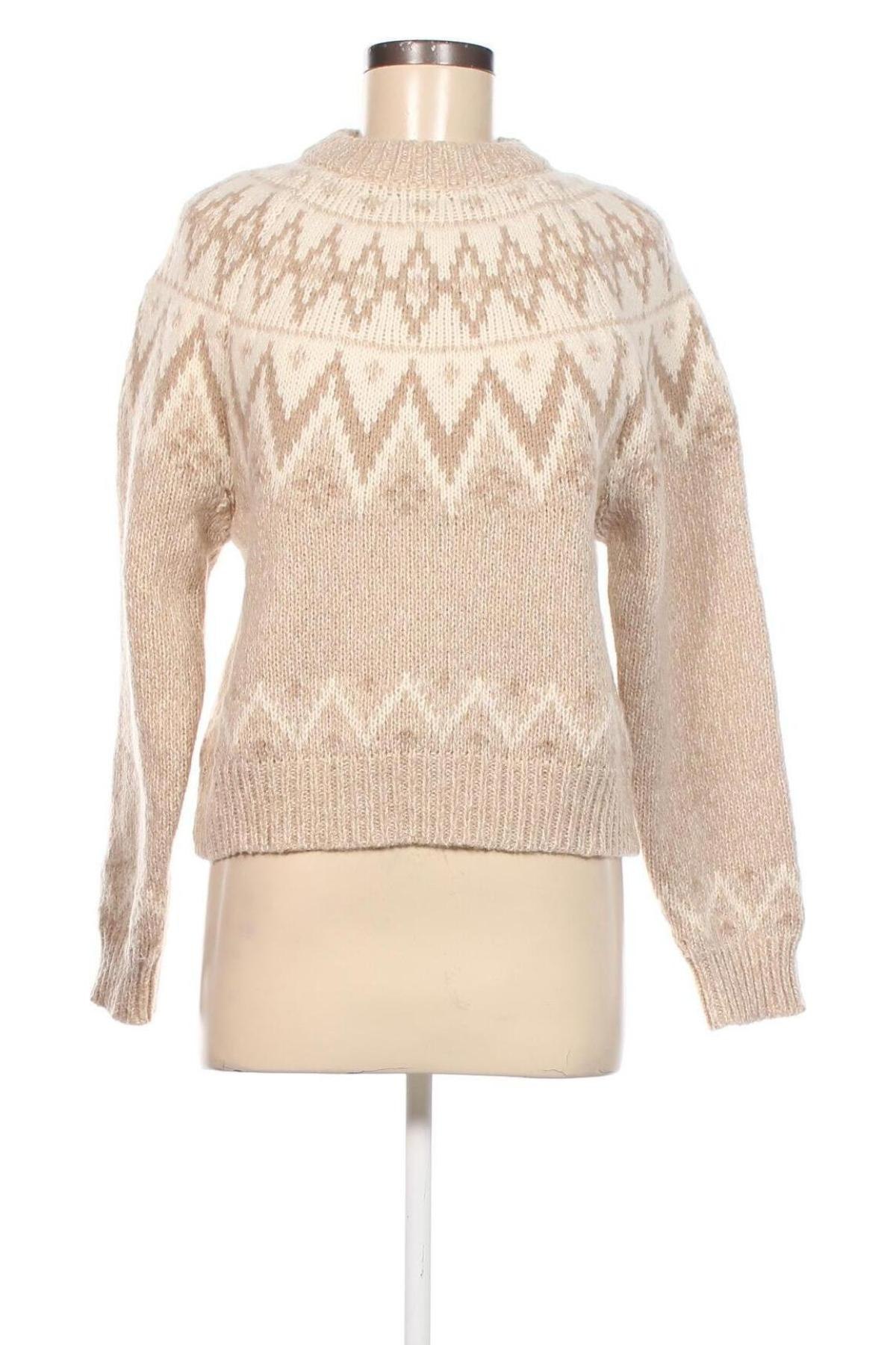 Дамски пуловер Mango, Размер M, Цвят Бежов, Цена 31,62 лв.