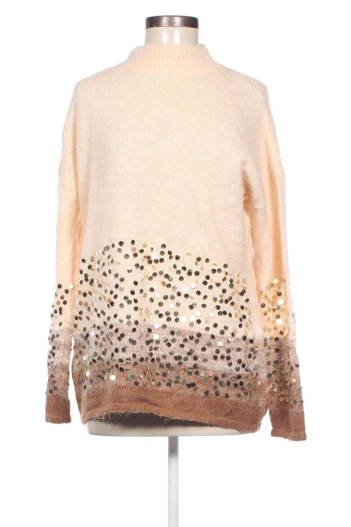 Дамски пуловер Miss Charm, Размер M, Цвят Екрю, Цена 19,78 лв.