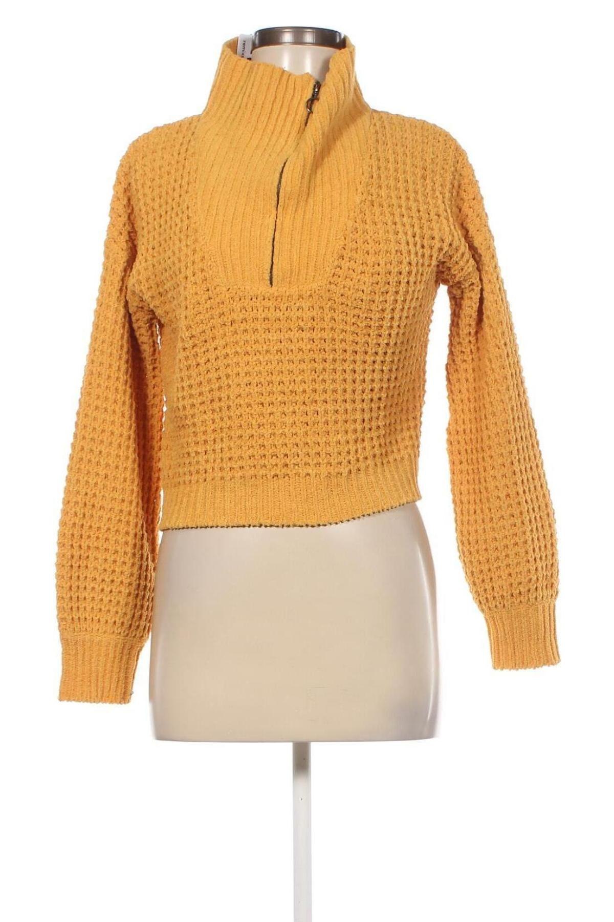 Дамски пуловер Moral Fiber, Размер M, Цвят Жълт, Цена 13,34 лв.
