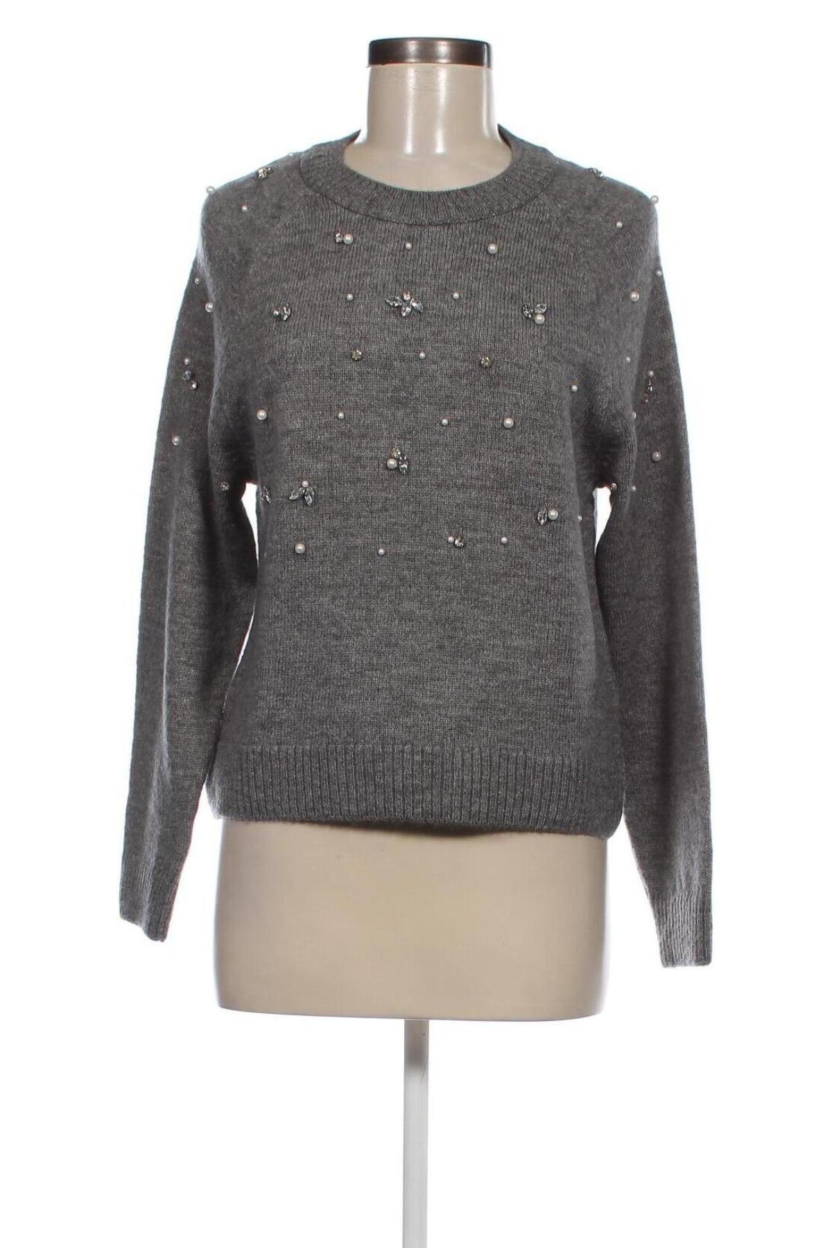 Дамски пуловер ONLY, Размер M, Цвят Сив, Цена 26,04 лв.