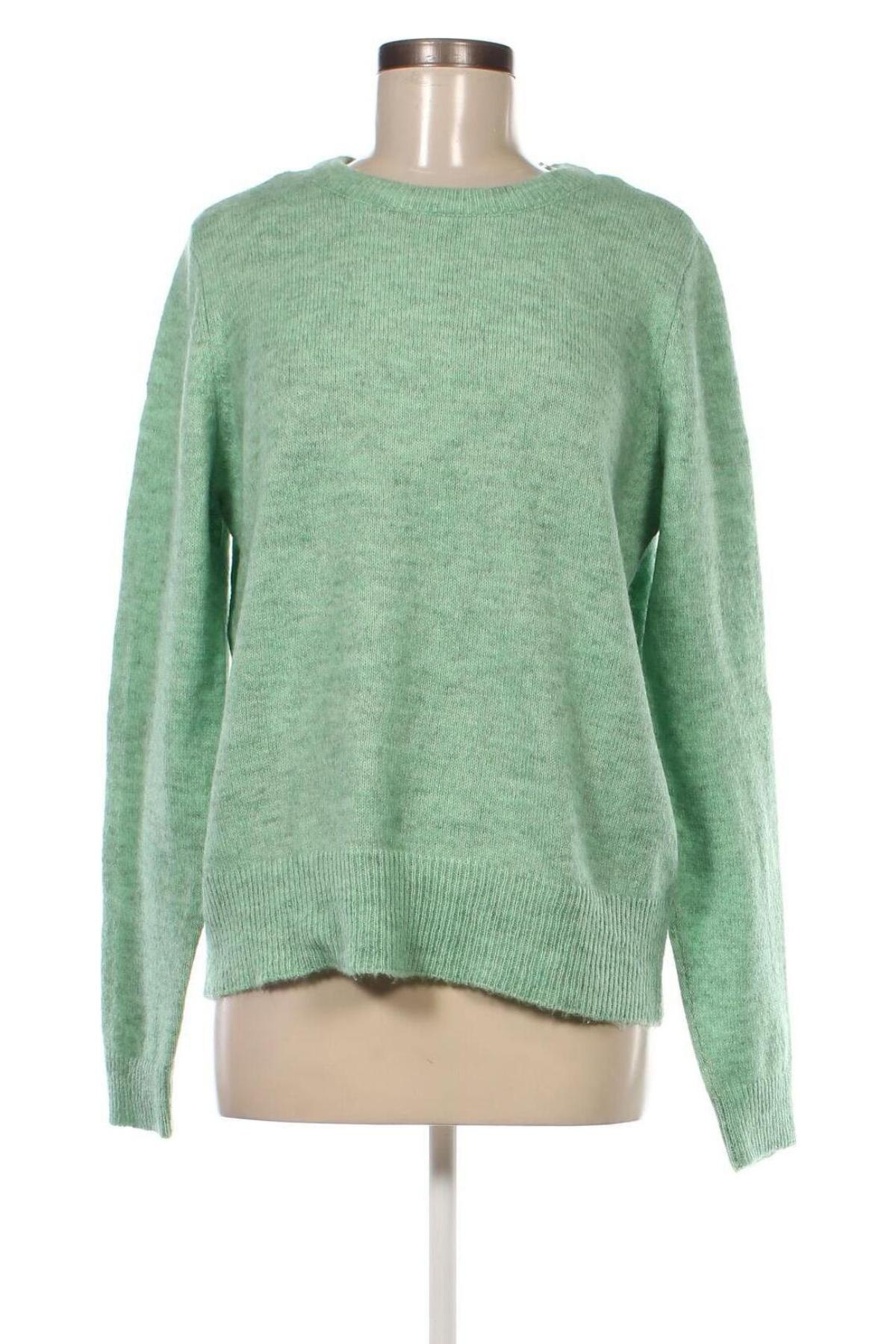 Дамски пуловер Pieces, Размер L, Цвят Зелен, Цена 31,62 лв.