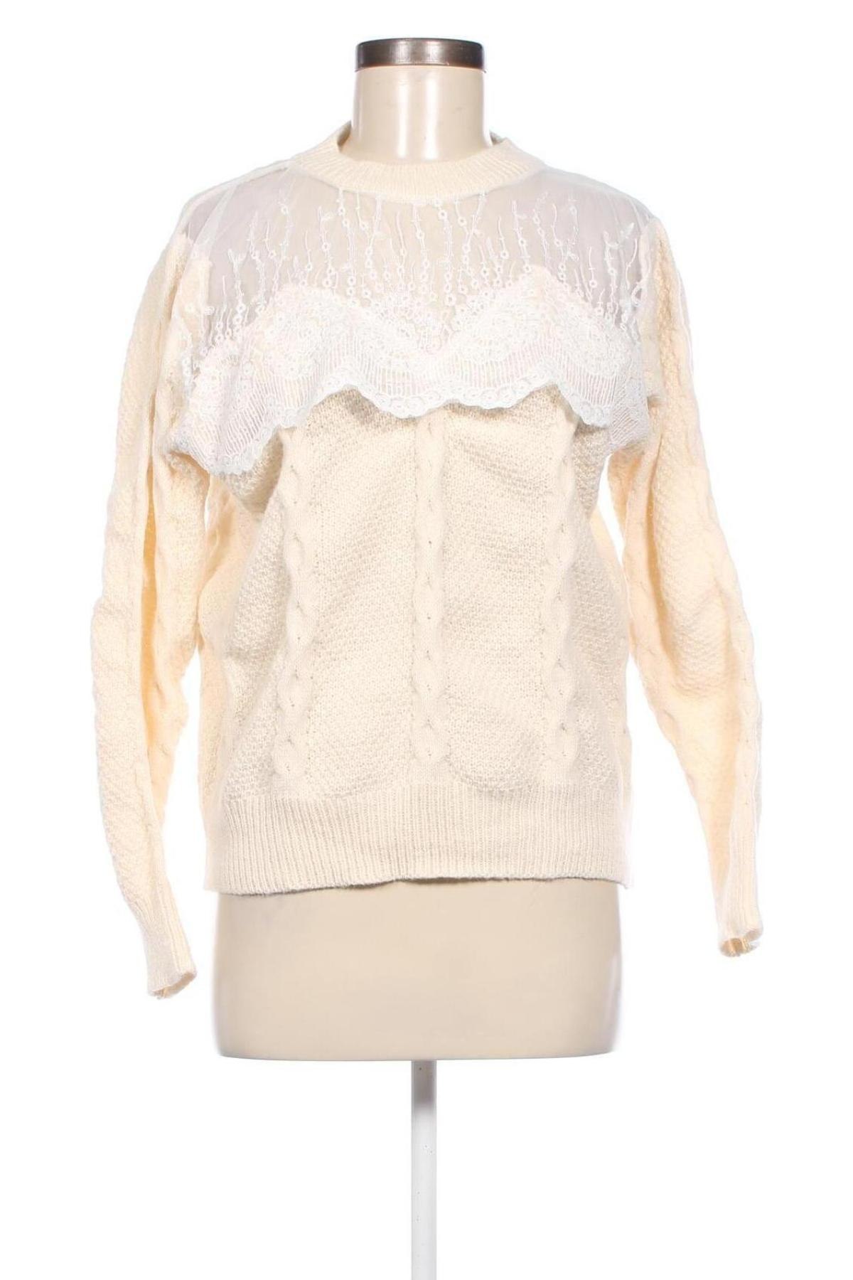 Γυναικείο πουλόβερ SHEIN, Μέγεθος L, Χρώμα Εκρού, Τιμή 7,18 €