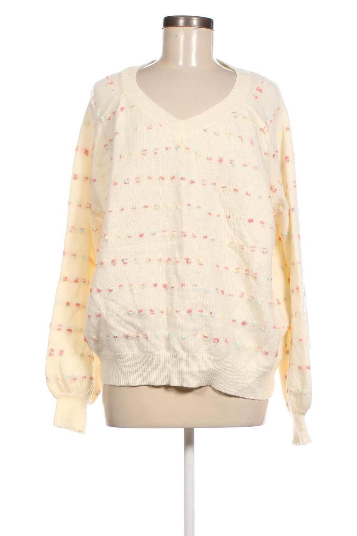 Γυναικείο πουλόβερ SHEIN, Μέγεθος XL, Χρώμα Εκρού, Τιμή 7,18 €