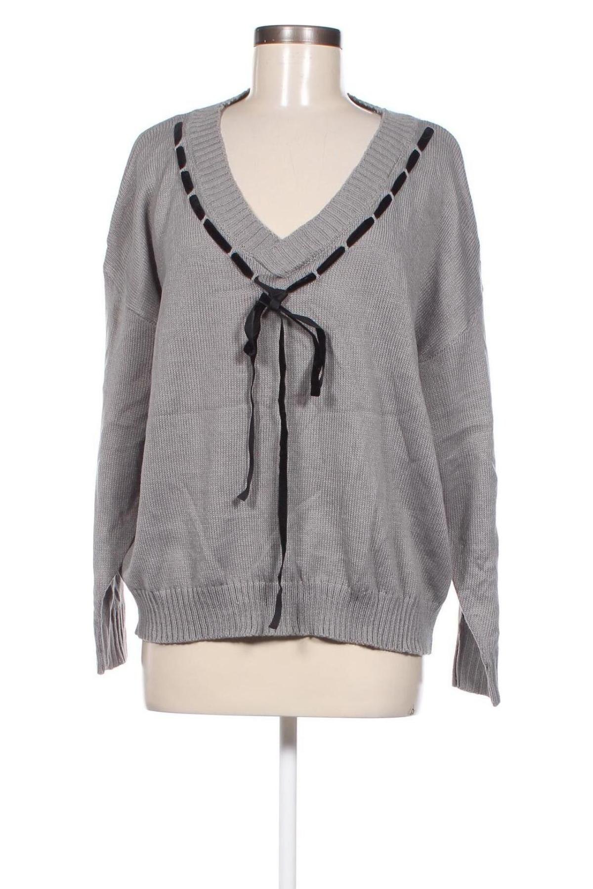 Дамски пуловер SHEIN, Размер XXL, Цвят Сив, Цена 14,50 лв.
