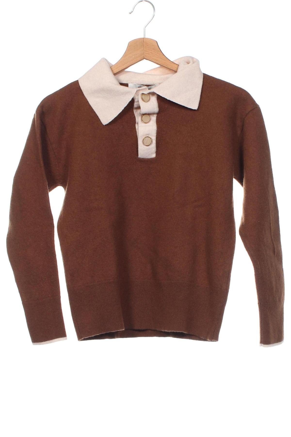 Damski sweter Simple Retro, Rozmiar XS, Kolor Brązowy, Cena 31,34 zł