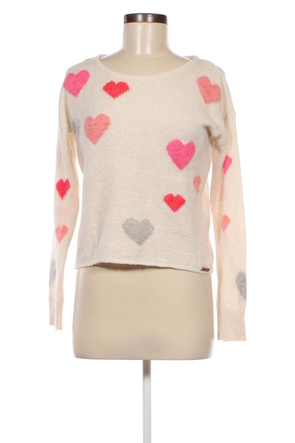 Γυναικείο πουλόβερ Superdry, Μέγεθος XS, Χρώμα Εκρού, Τιμή 16,34 €
