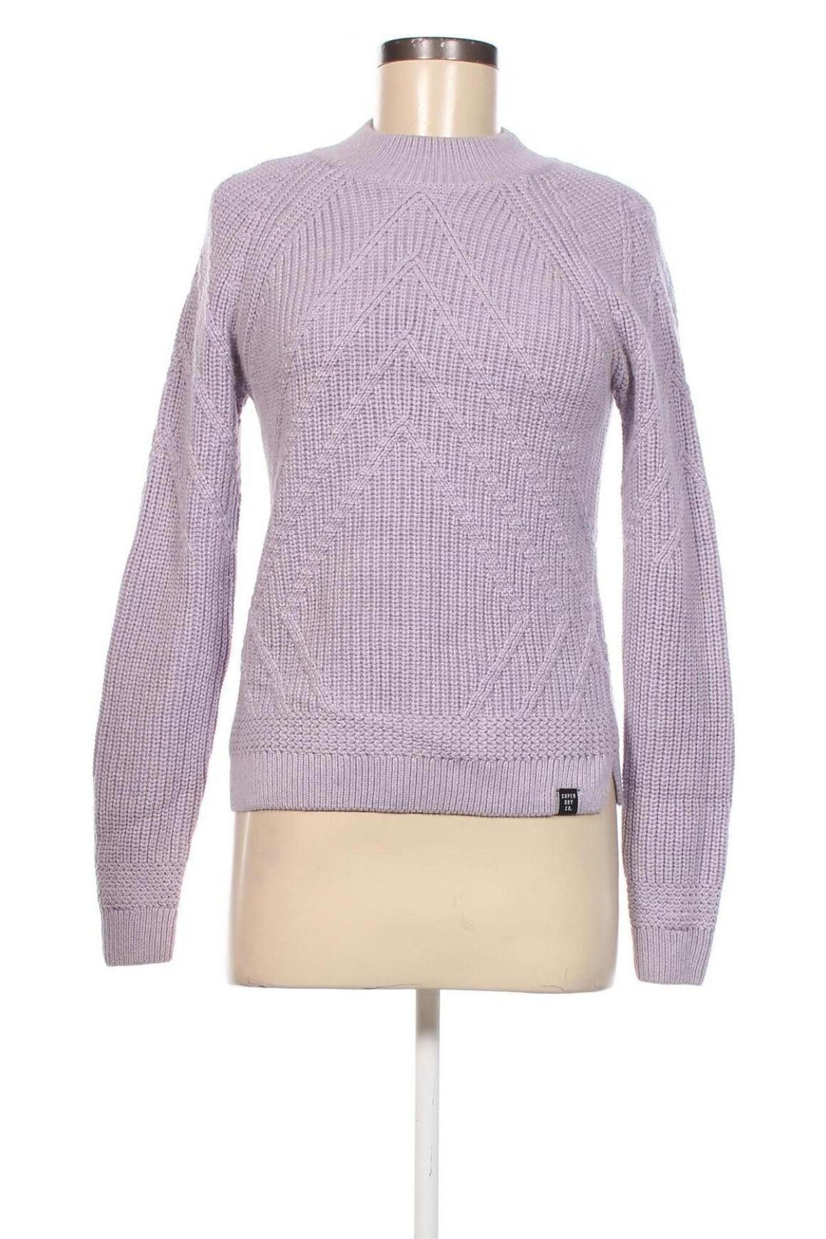 Дамски пуловер Superdry, Размер M, Цвят Лилав, Цена 23,50 лв.