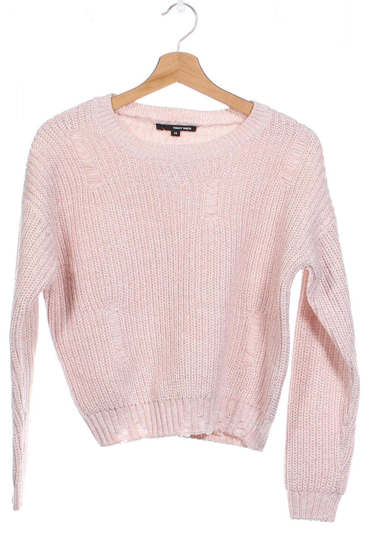 Дамски пуловер Tally Weijl, Размер XS, Цвят Розов, Цена 17,60 лв.