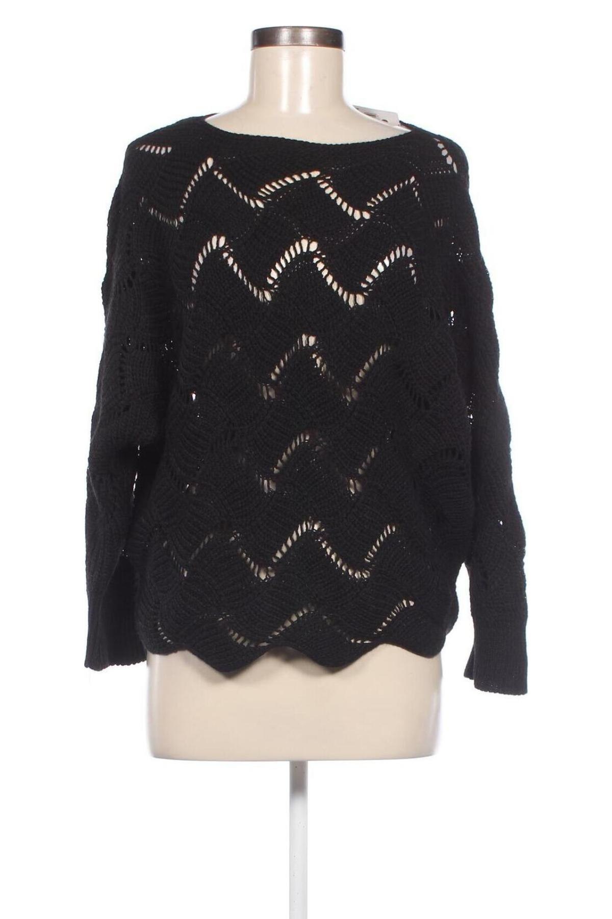 Γυναικείο πουλόβερ Toi & Moi, Μέγεθος L, Χρώμα Μαύρο, Τιμή 10,14 €