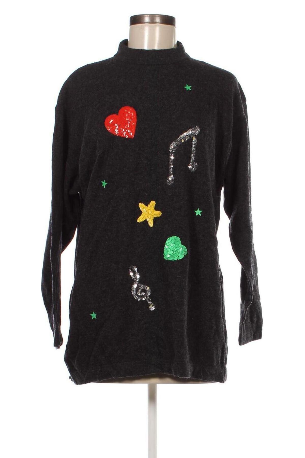 Дамски пуловер United Colors Of Benetton, Размер M, Цвят Сив, Цена 16,40 лв.