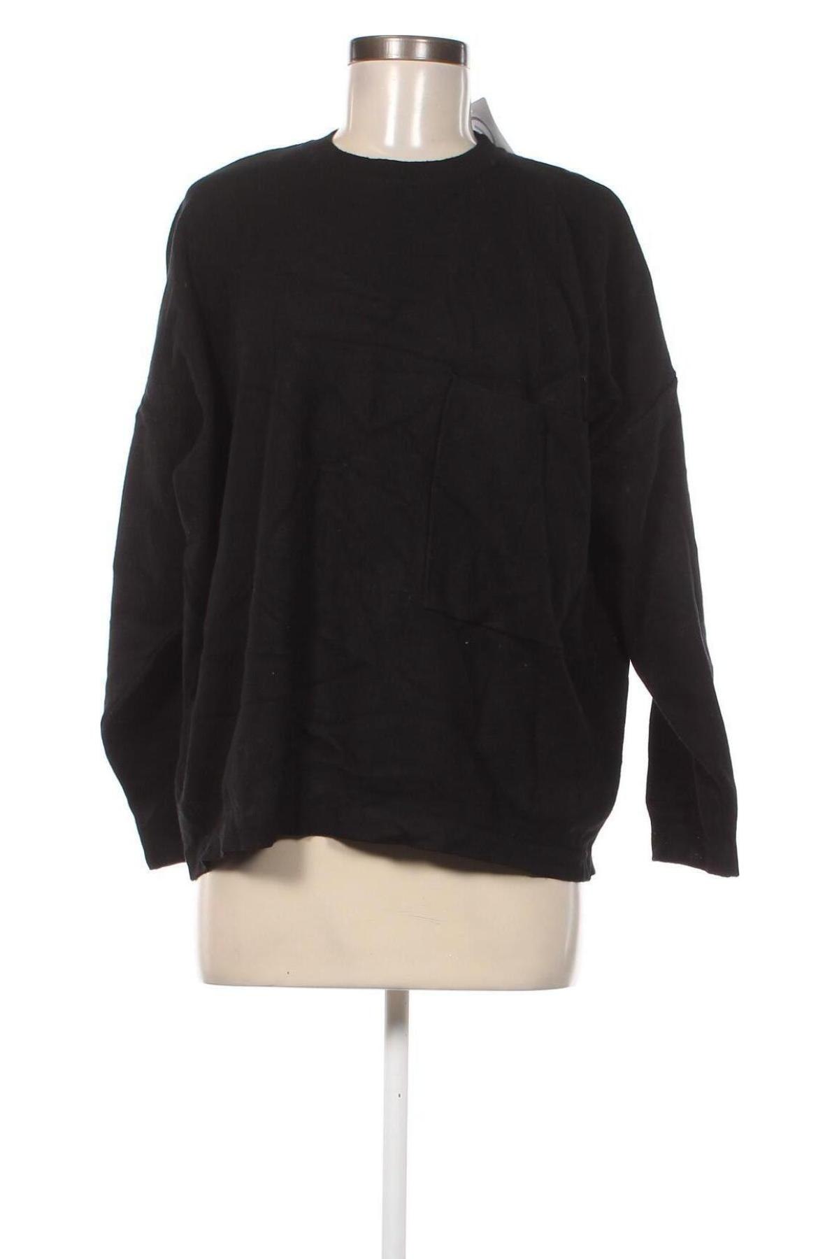 Дамски пуловер Zara, Размер XL, Цвят Черен, Цена 27,00 лв.