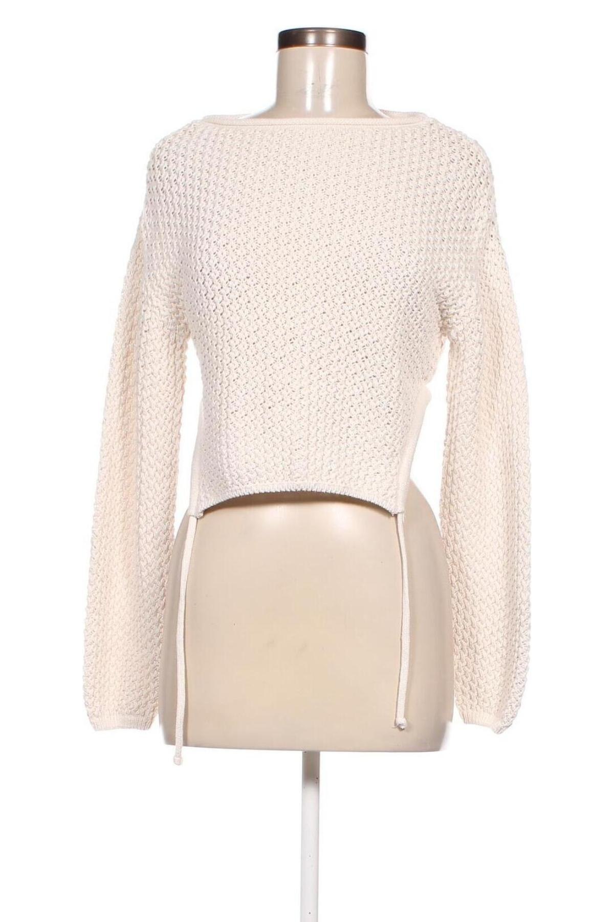 Дамски пуловер Zara, Размер S, Цвят Екрю, Цена 34,04 лв.