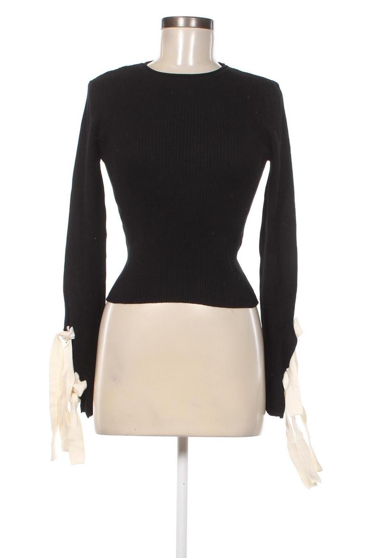 Дамски пуловер Zara Knitwear, Размер S, Цвят Черен, Цена 11,61 лв.