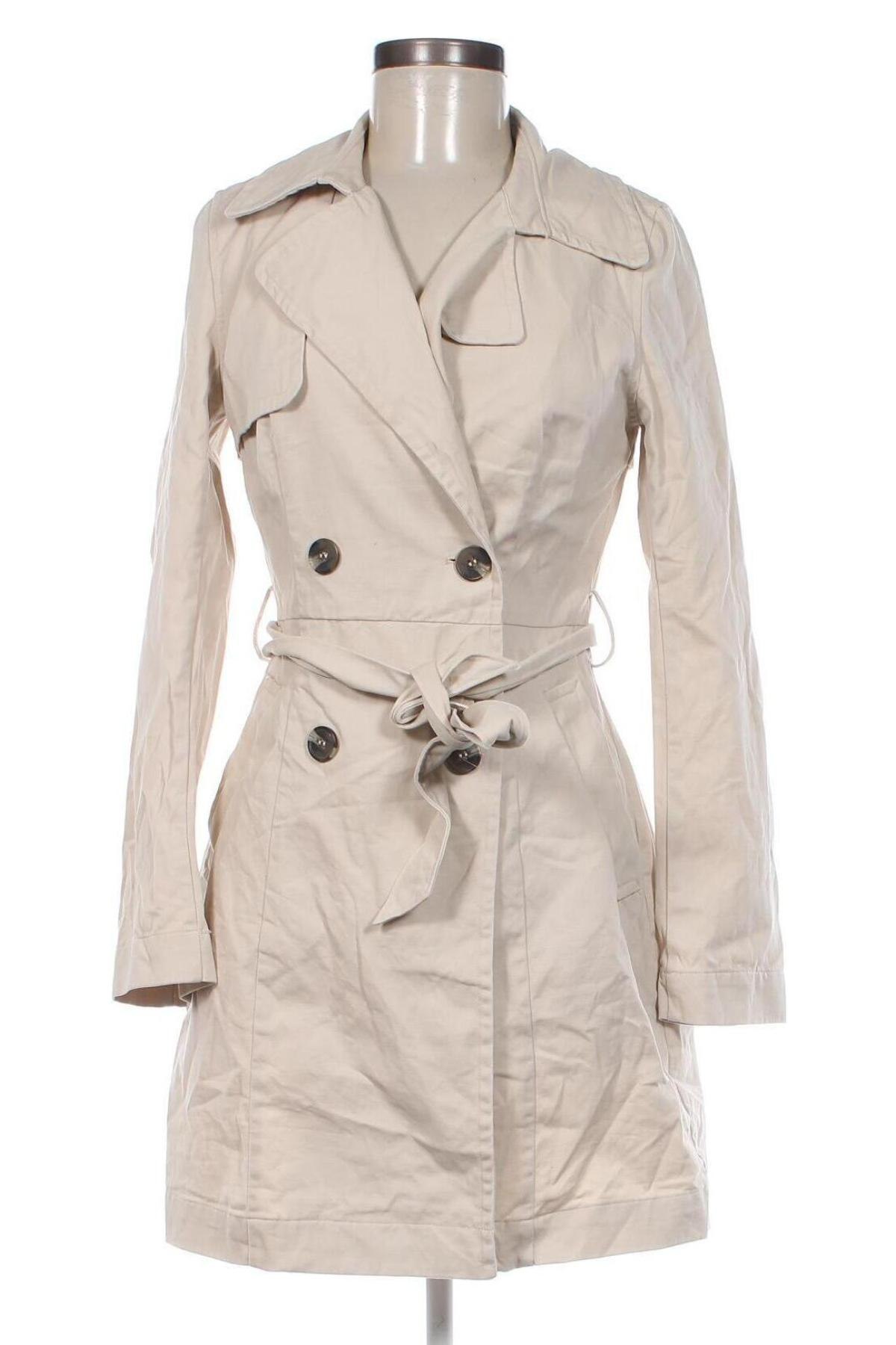 Damen Trenchcoat H&M Divided, Größe XS, Farbe Beige, Preis 26,10 €
