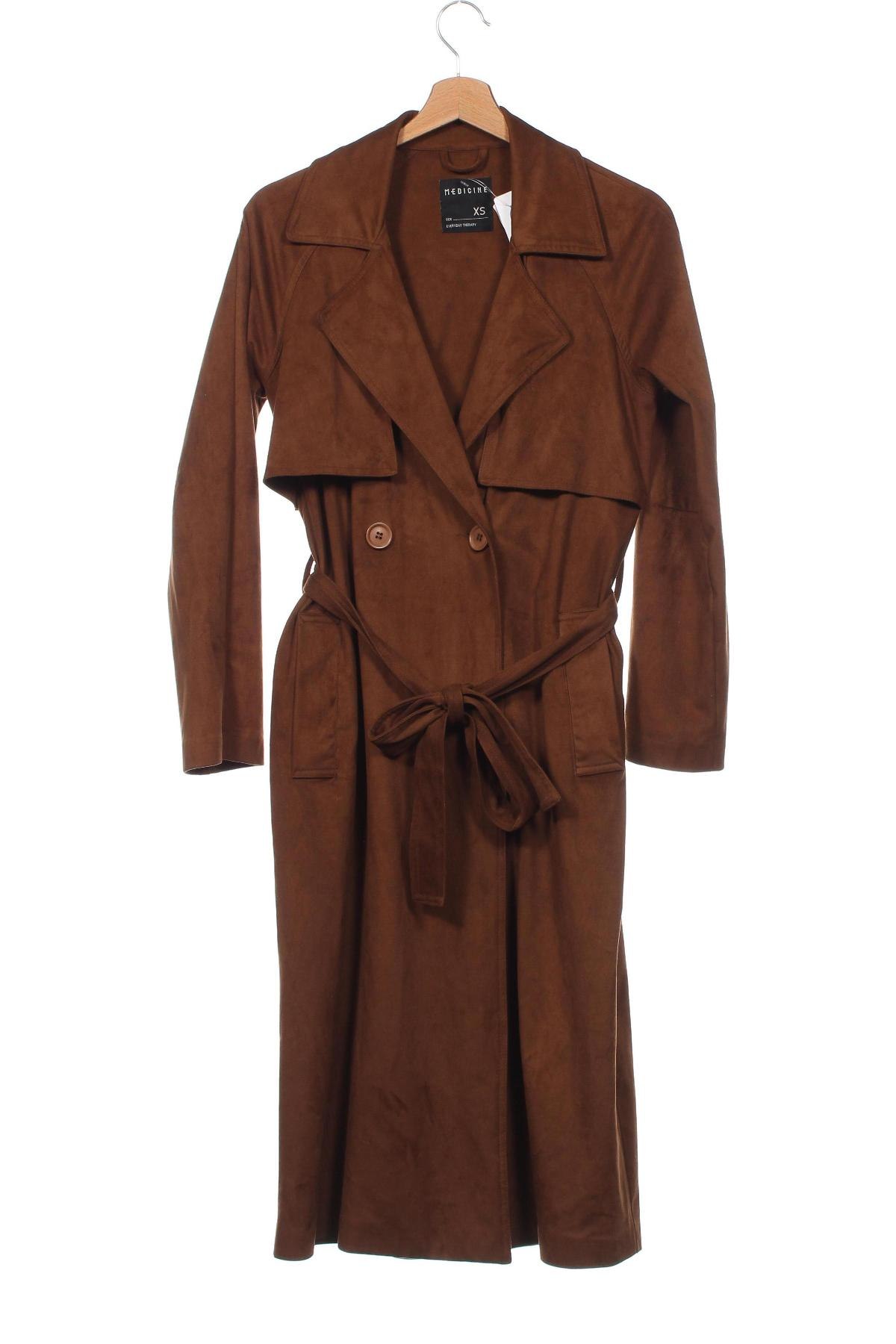 Damen Trench Coat Medicine, Größe XS, Farbe Braun, Preis € 26,79