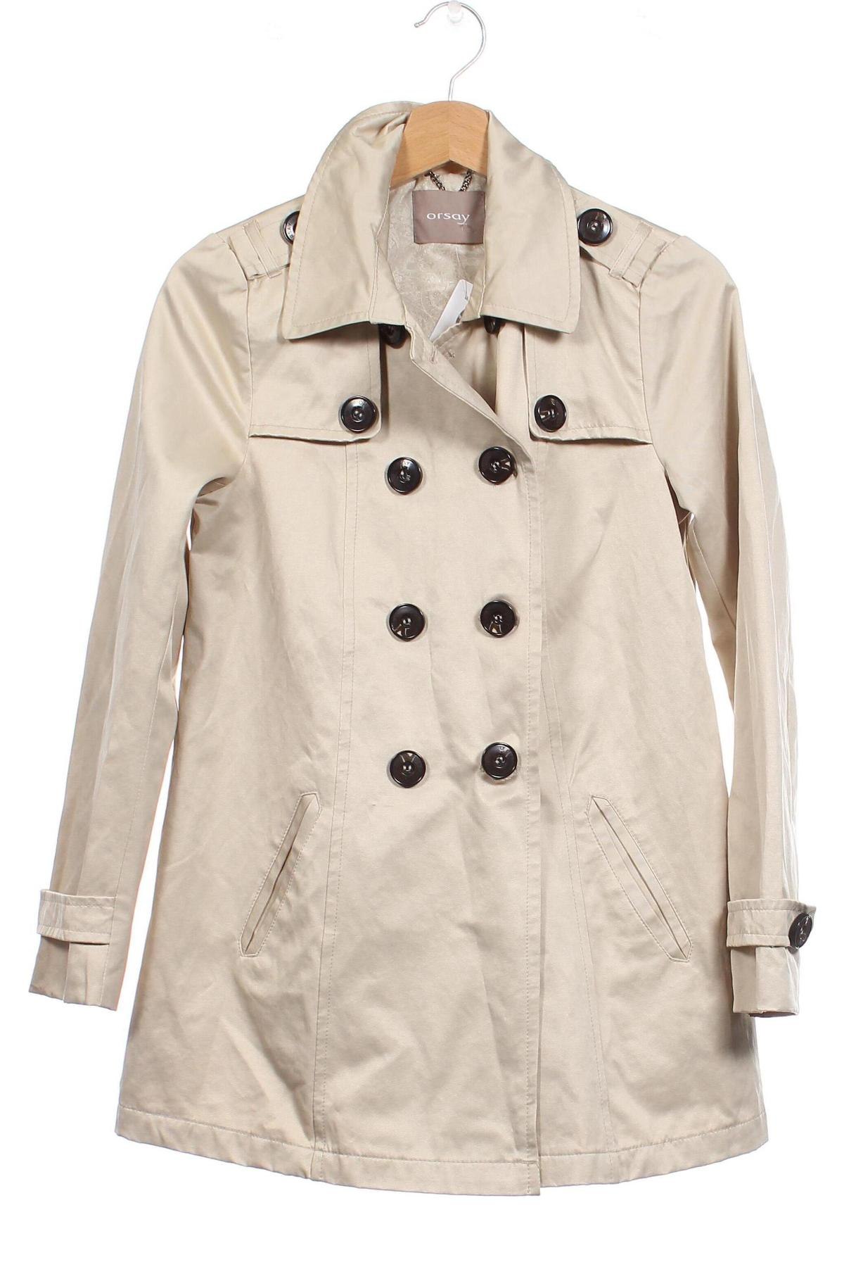 Damen Trenchcoat Orsay, Größe XS, Farbe Beige, Preis 26,81 €