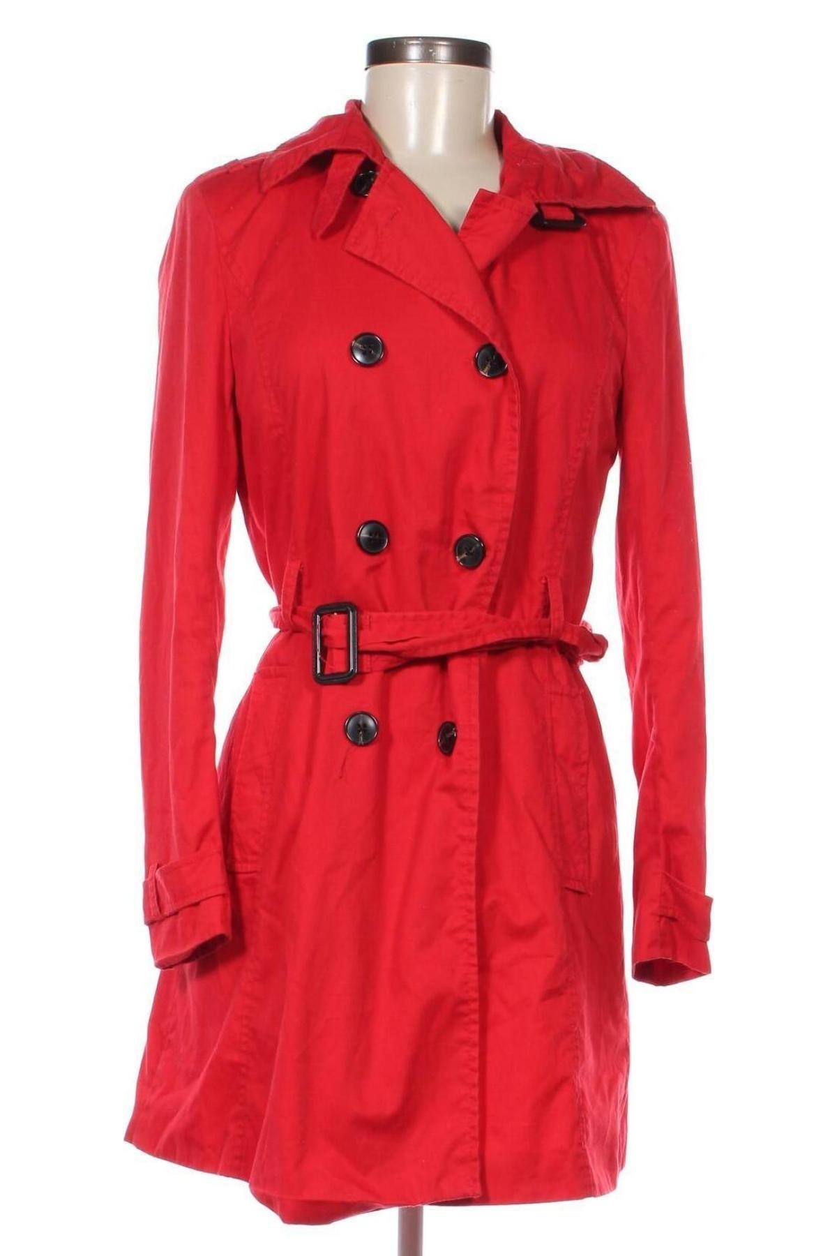 Damen Trenchcoat Stradivarius, Größe M, Farbe Rot, Preis 26,49 €