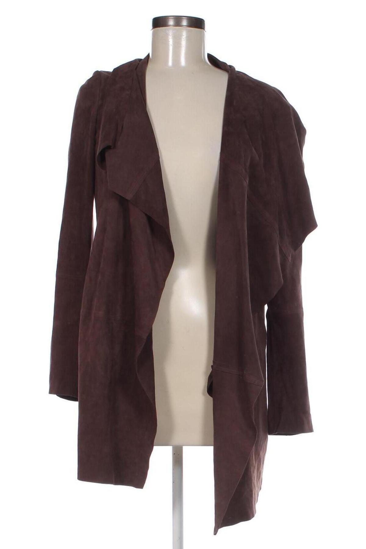 Δερμάτινο γυναικείο παλτό Second Female, Μέγεθος M, Χρώμα Καφέ, Τιμή 67,70 €