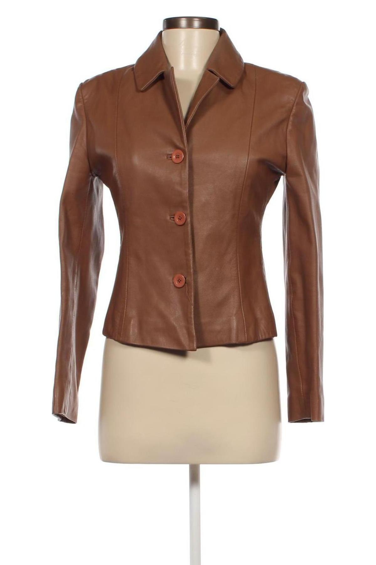 Damen Lederjacke, Größe M, Farbe Braun, Preis € 55,00