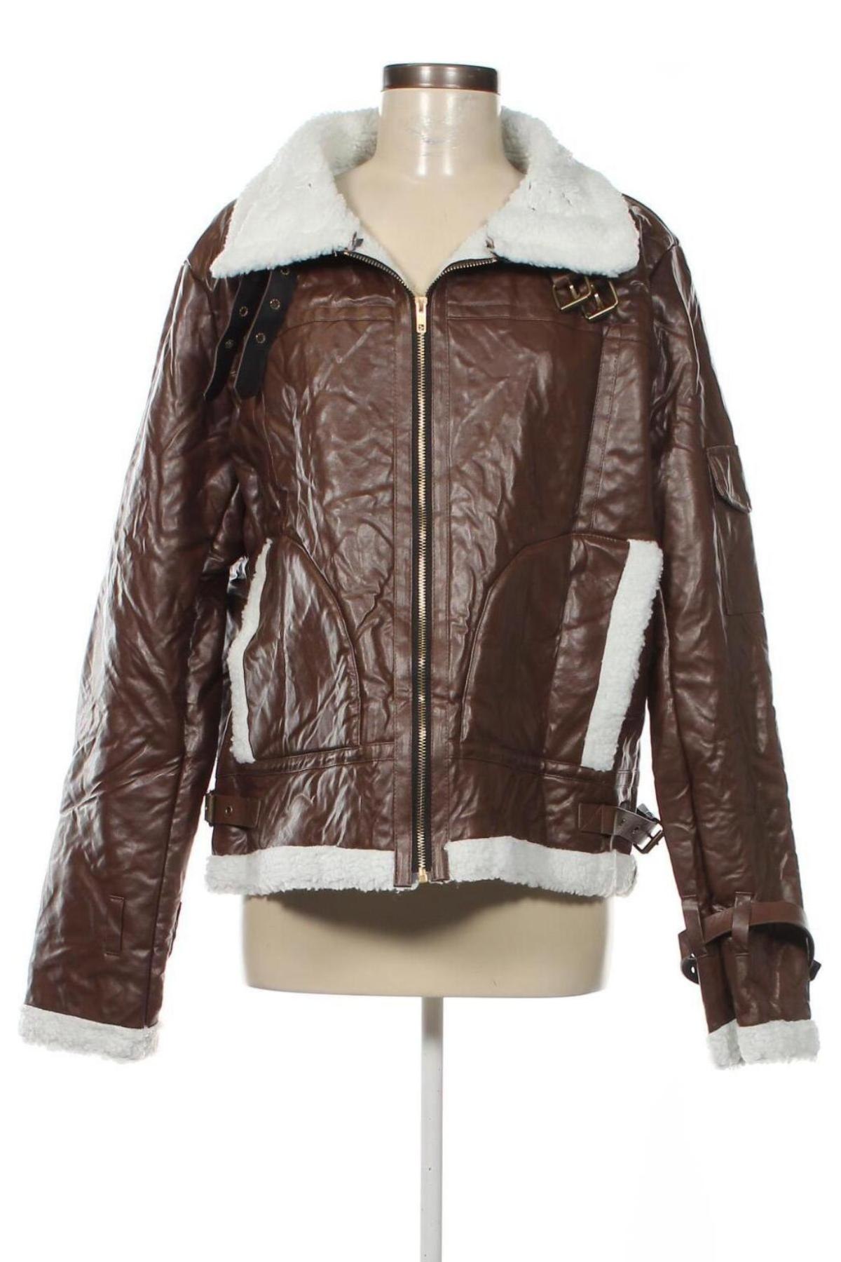 Damen Lederjacke, Größe XL, Farbe Braun, Preis € 20,46