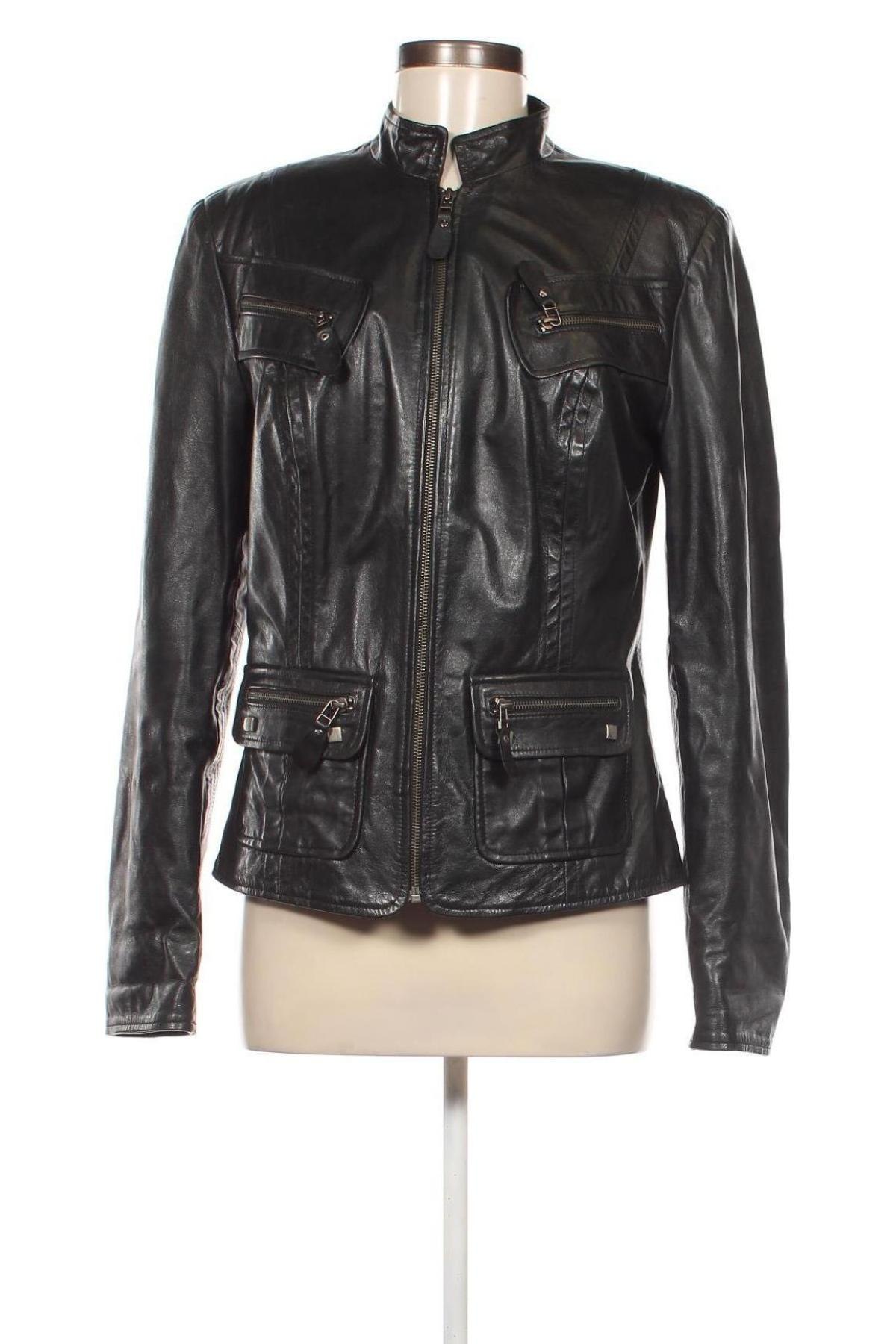 Damen Lederjacke, Größe XL, Farbe Schwarz, Preis 31,20 €