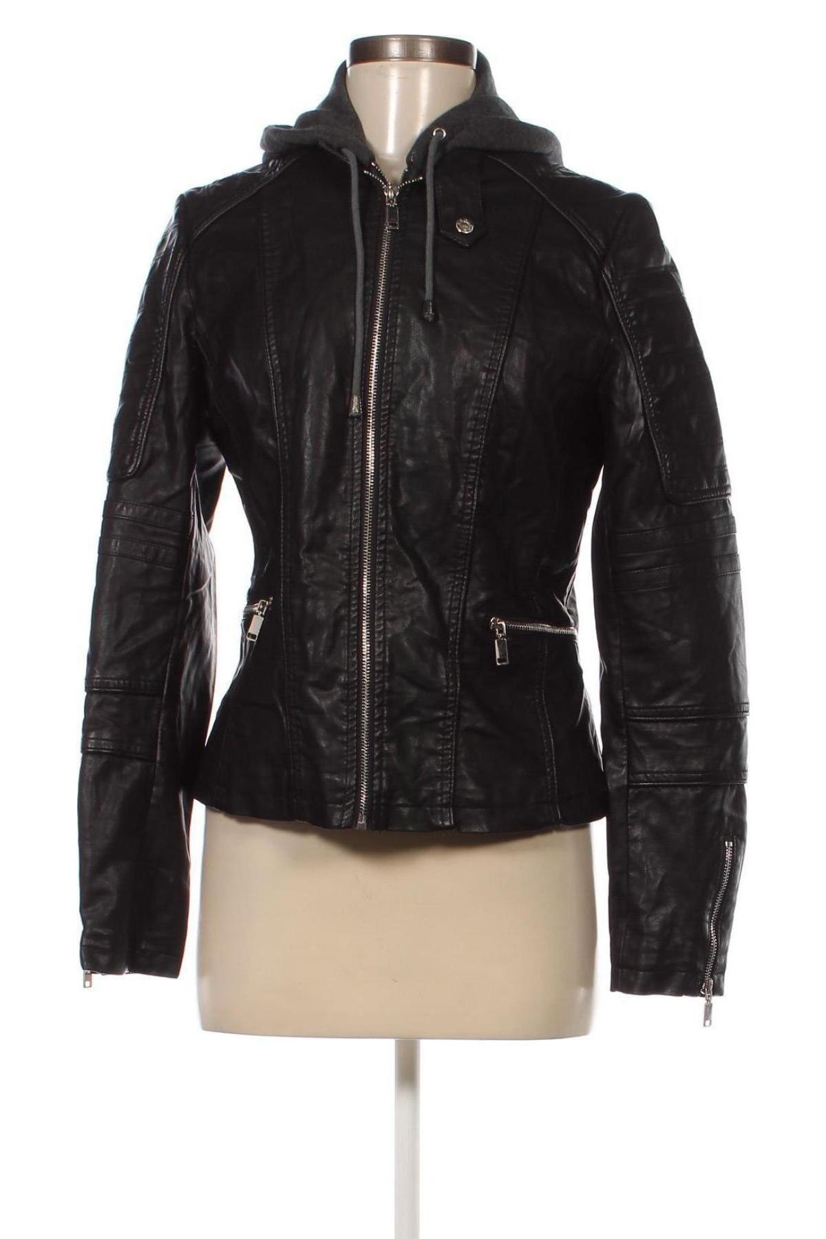 Dámska kožená bunda , Veľkosť L, Farba Čierna, Cena  12,50 €