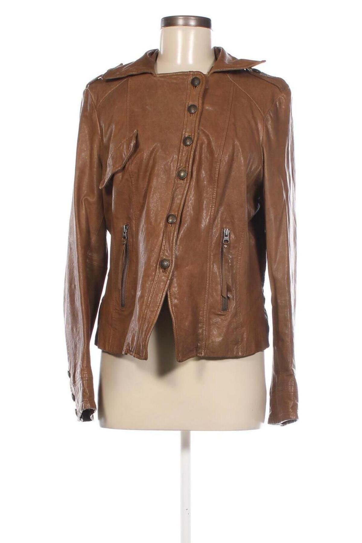 Dámska kožená bunda , Veľkosť XL, Farba Hnedá, Cena  64,02 €