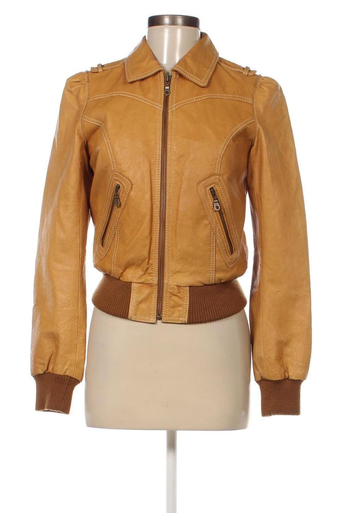 Damen Lederjacke C&A, Größe XS, Farbe Braun, Preis € 63,29