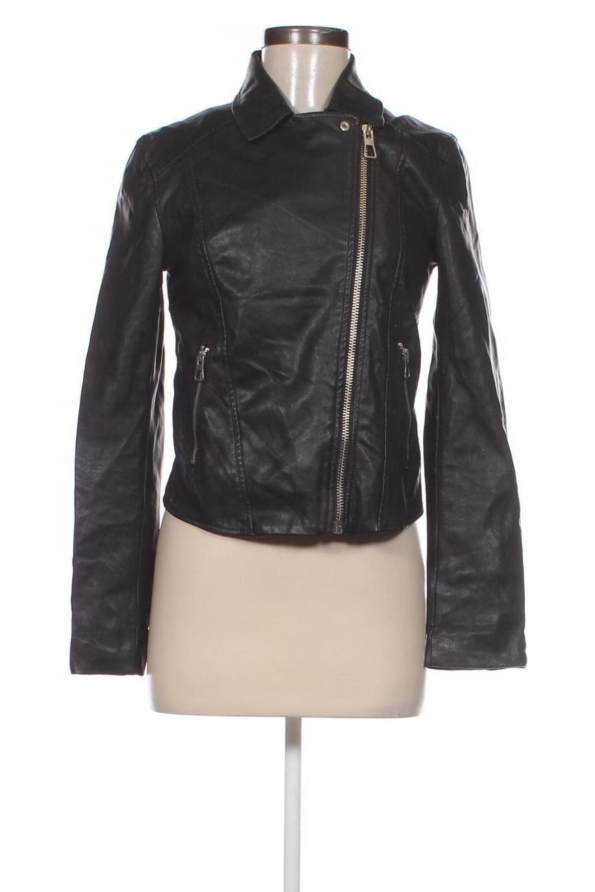 Γυναικείο δερμάτινο μπουφάν H&M Divided, Μέγεθος M, Χρώμα Μαύρο, Τιμή 15,16 €