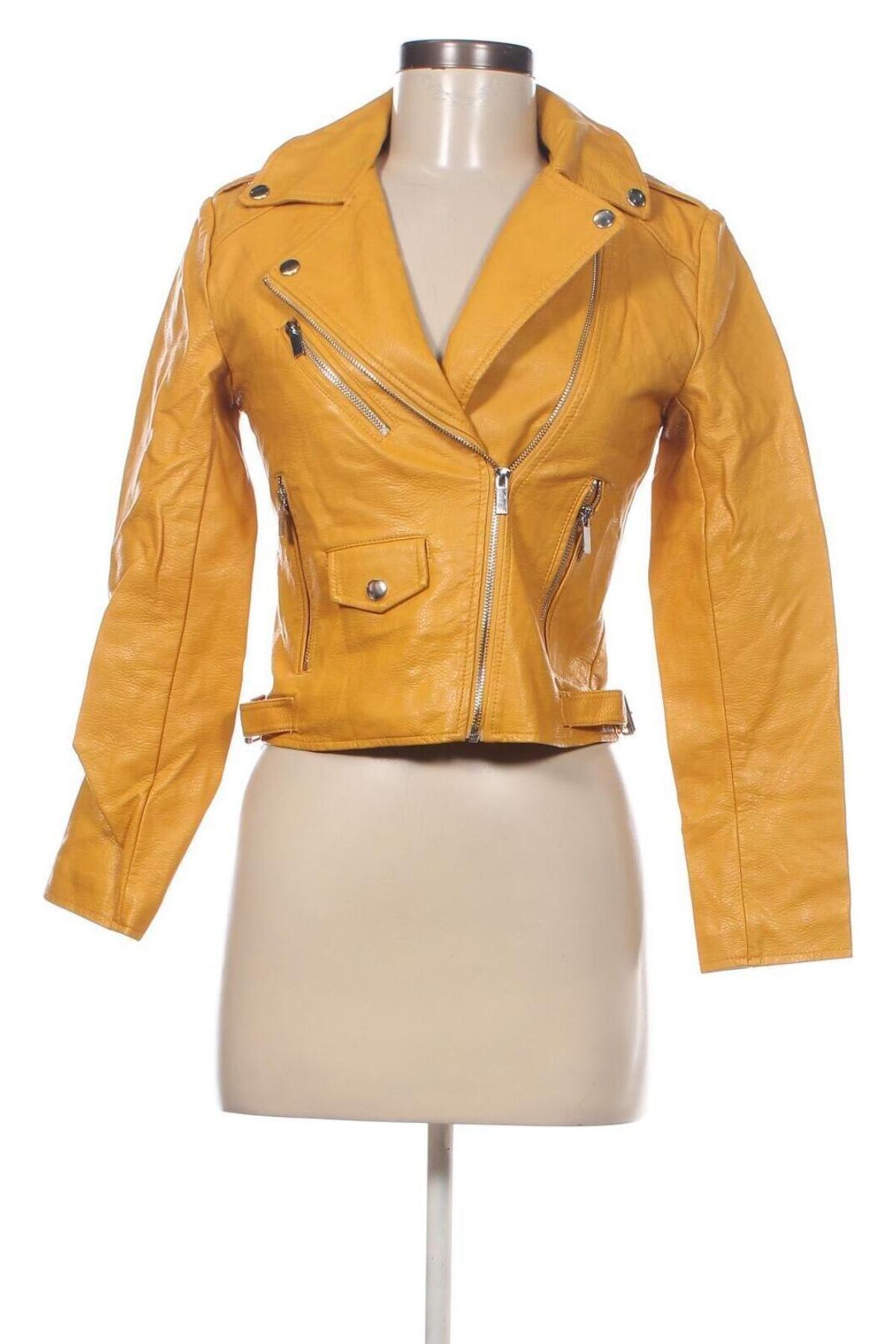 Damen Lederjacke Jennyfer, Größe XS, Farbe Gelb, Preis 28,99 €