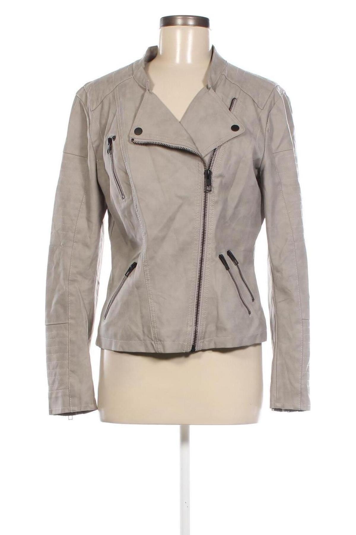 Damen Lederjacke ONLY, Größe M, Farbe Beige, Preis 18,54 €